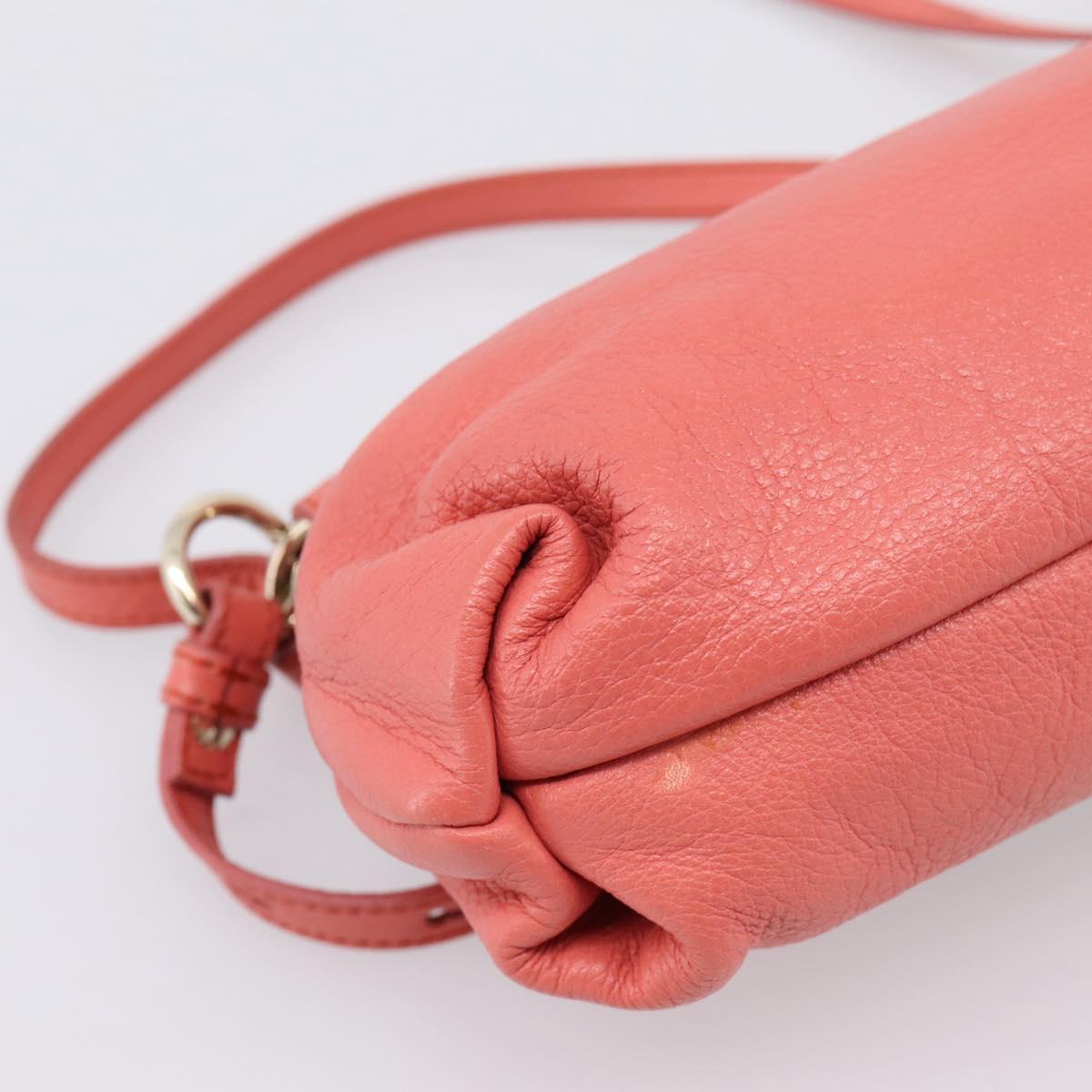 Chloe Lily Hand Bag Leather 2way Pink Gold Auth 200938A