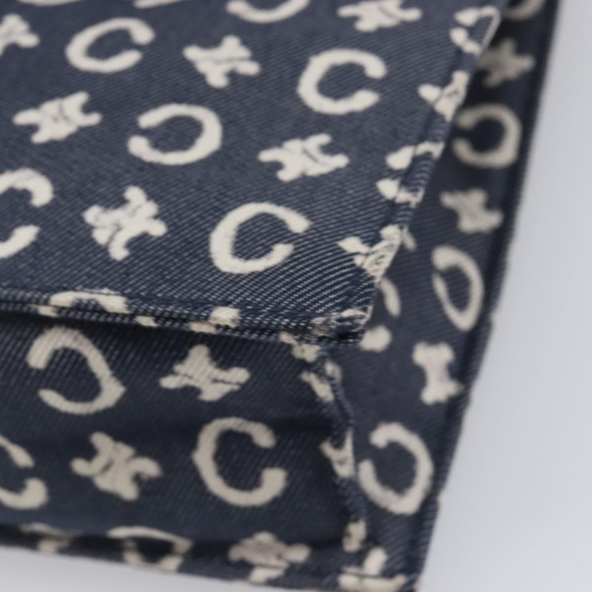 CELINE C Macadam Canvas Hand Bag Navy Auth 200940A