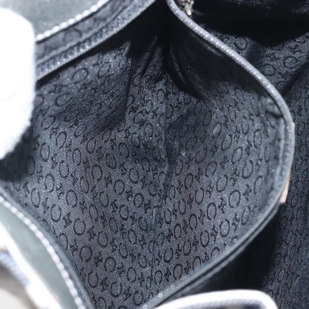 CELINE C Macadam Canvas Hand Bag Navy Auth 200940A