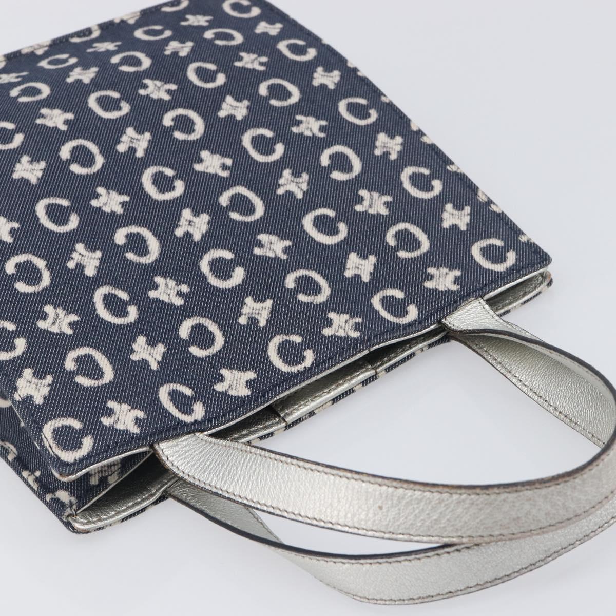 CELINE C Macadam Canvas Hand Bag Navy Auth 200940A