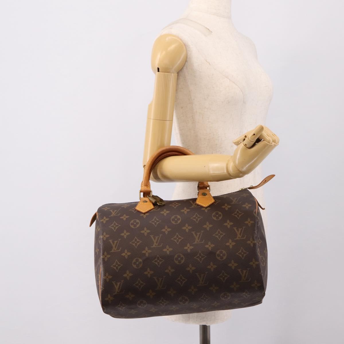 LOUIS VUITTON Monogram Speedy 30 Hand Bag M41526 LV Auth 200954V