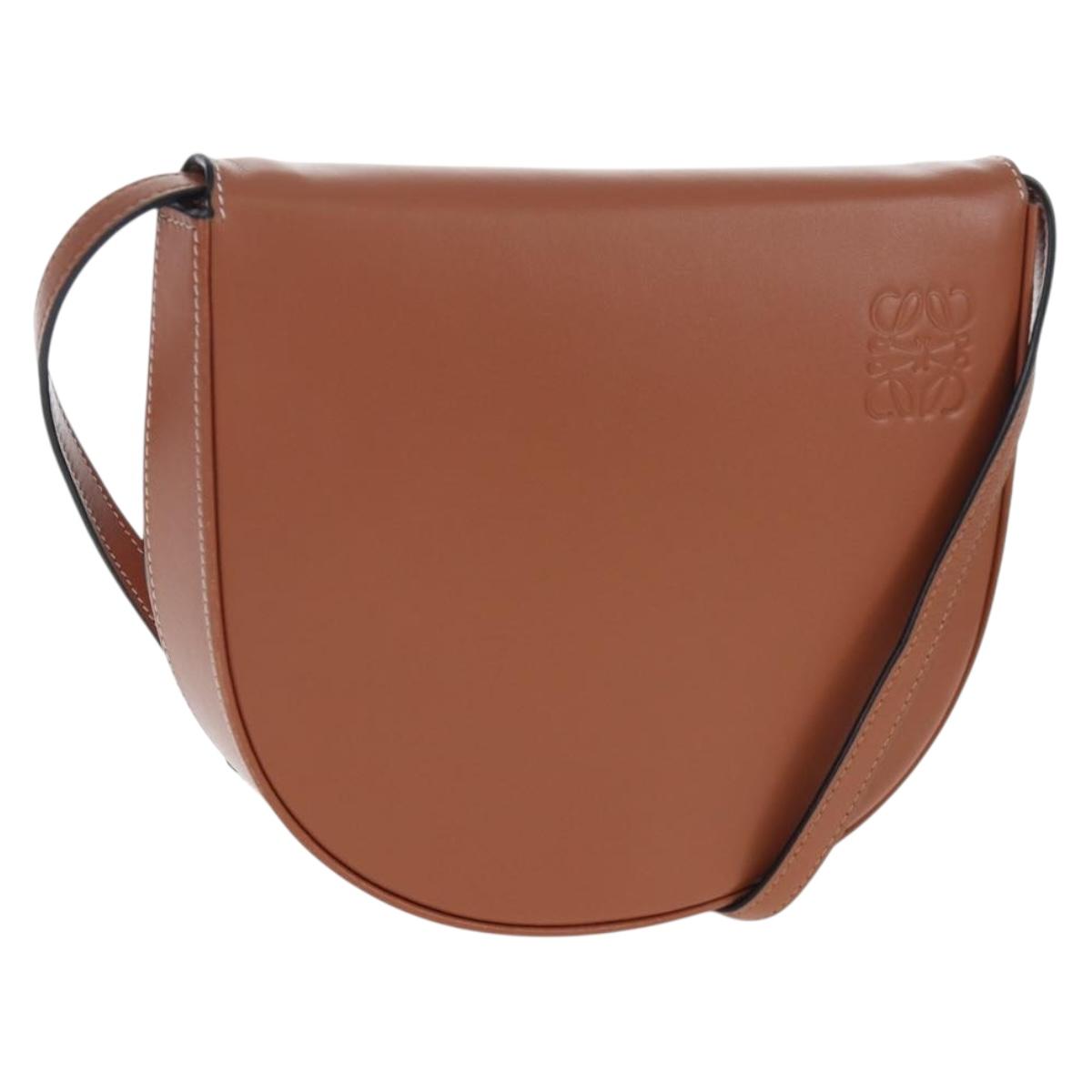 Chloe Shoulder Bag Leather Brown Silver Auth 200956V