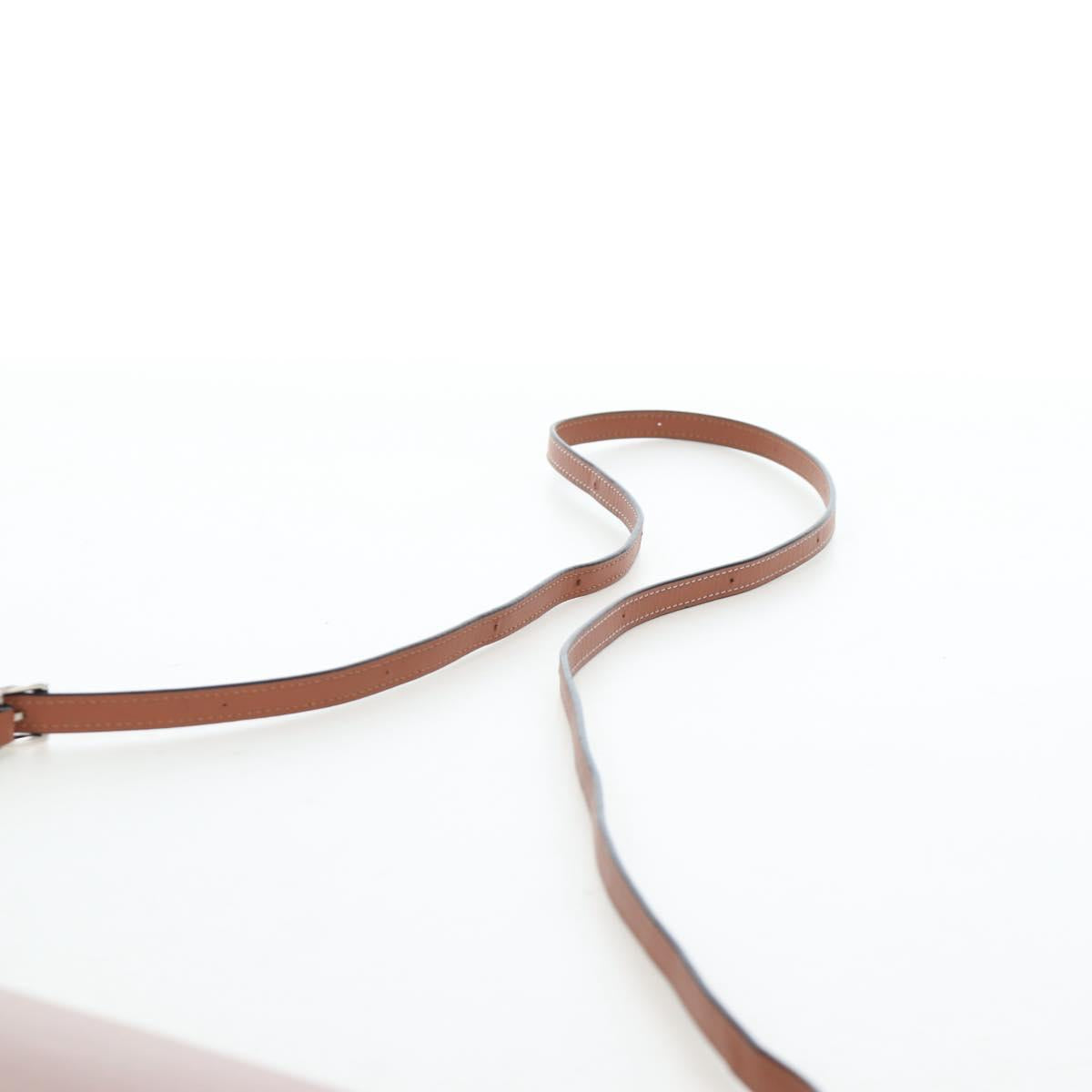 Chloe Shoulder Bag Leather Brown Silver Auth 200956V