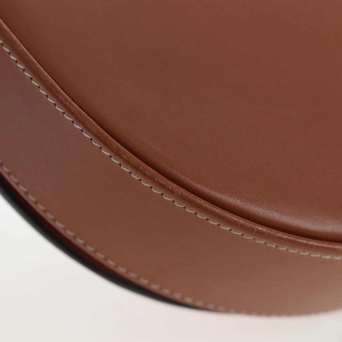 Chloe Shoulder Bag Leather Brown Silver Auth 200956V