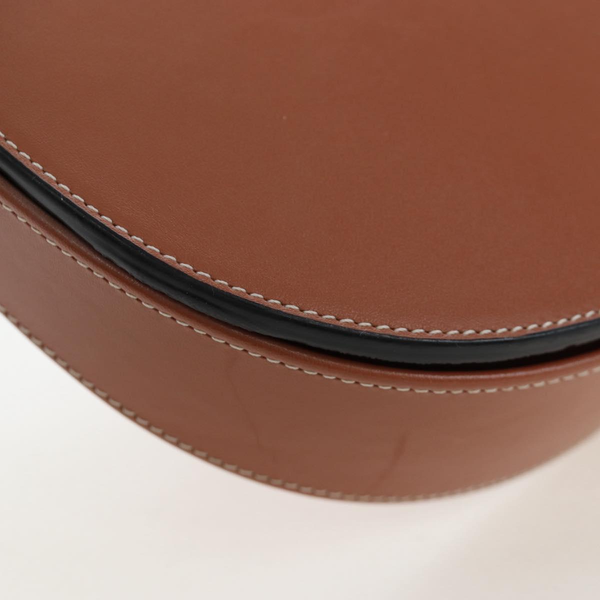 Chloe Shoulder Bag Leather Brown Silver Auth 200956V