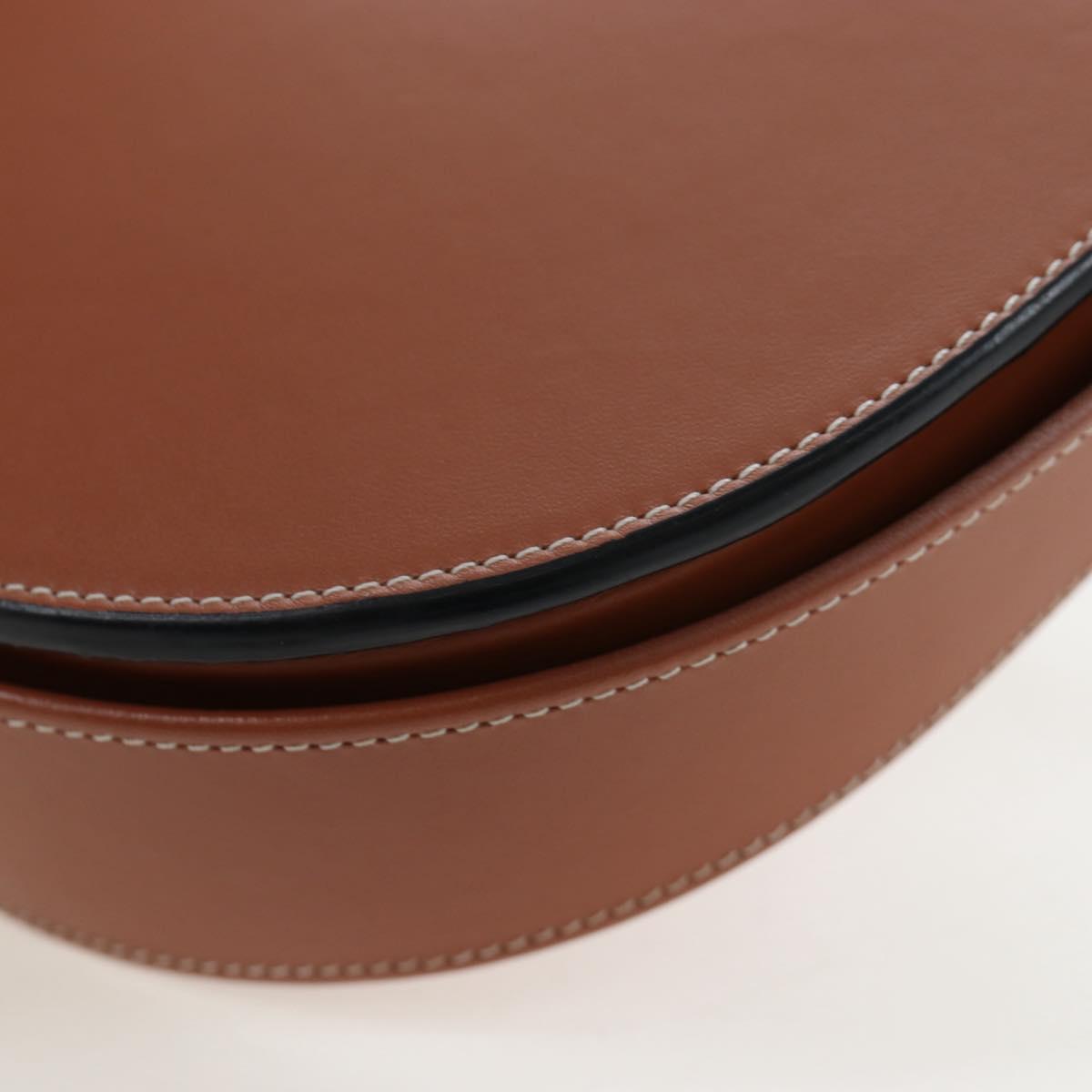 Chloe Shoulder Bag Leather Brown Silver Auth 200956V