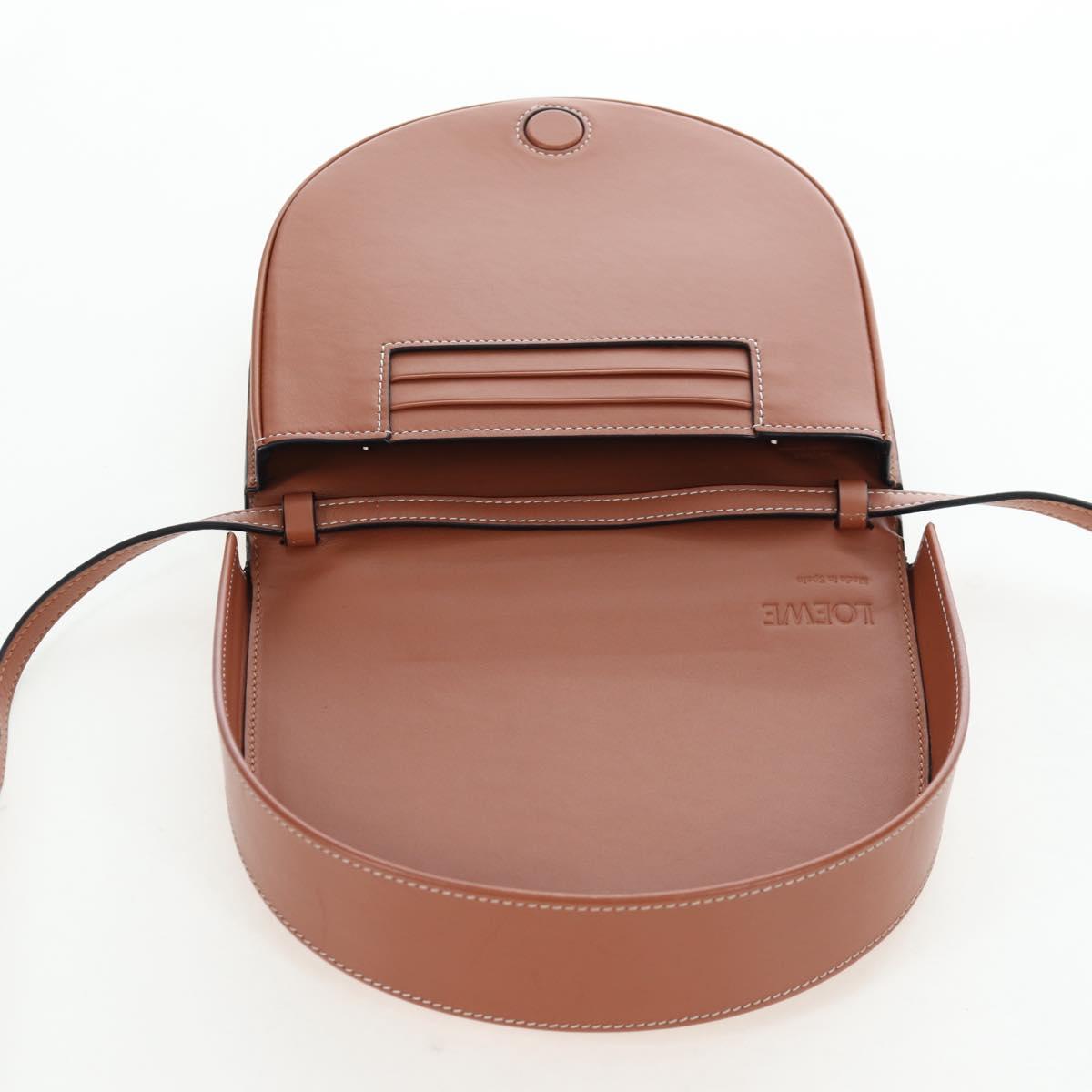 Chloe Shoulder Bag Leather Brown Silver Auth 200956V