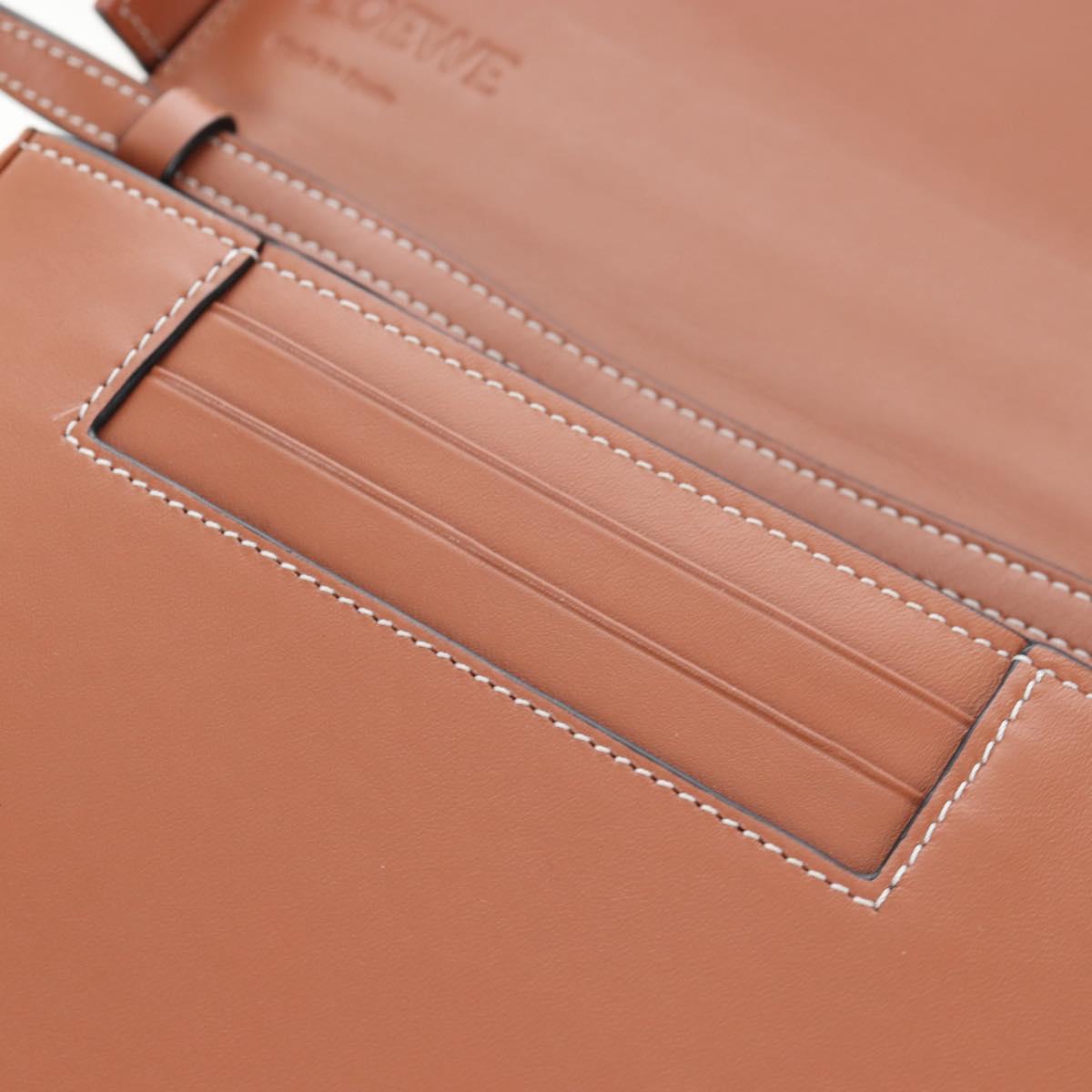 Chloe Shoulder Bag Leather Brown Silver Auth 200956V