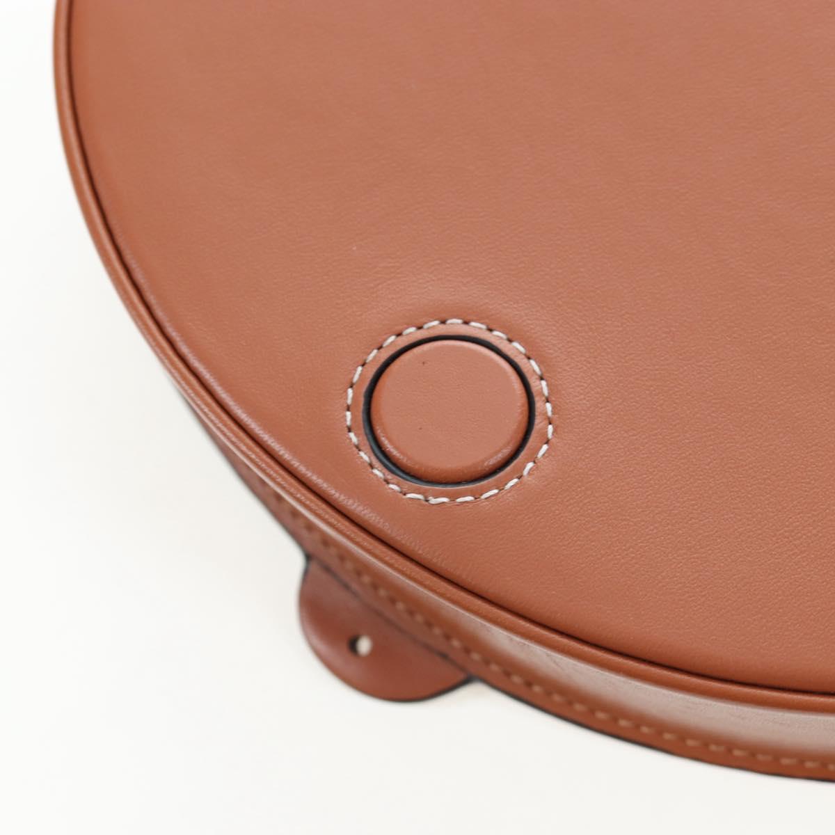 Chloe Shoulder Bag Leather Brown Silver Auth 200956V