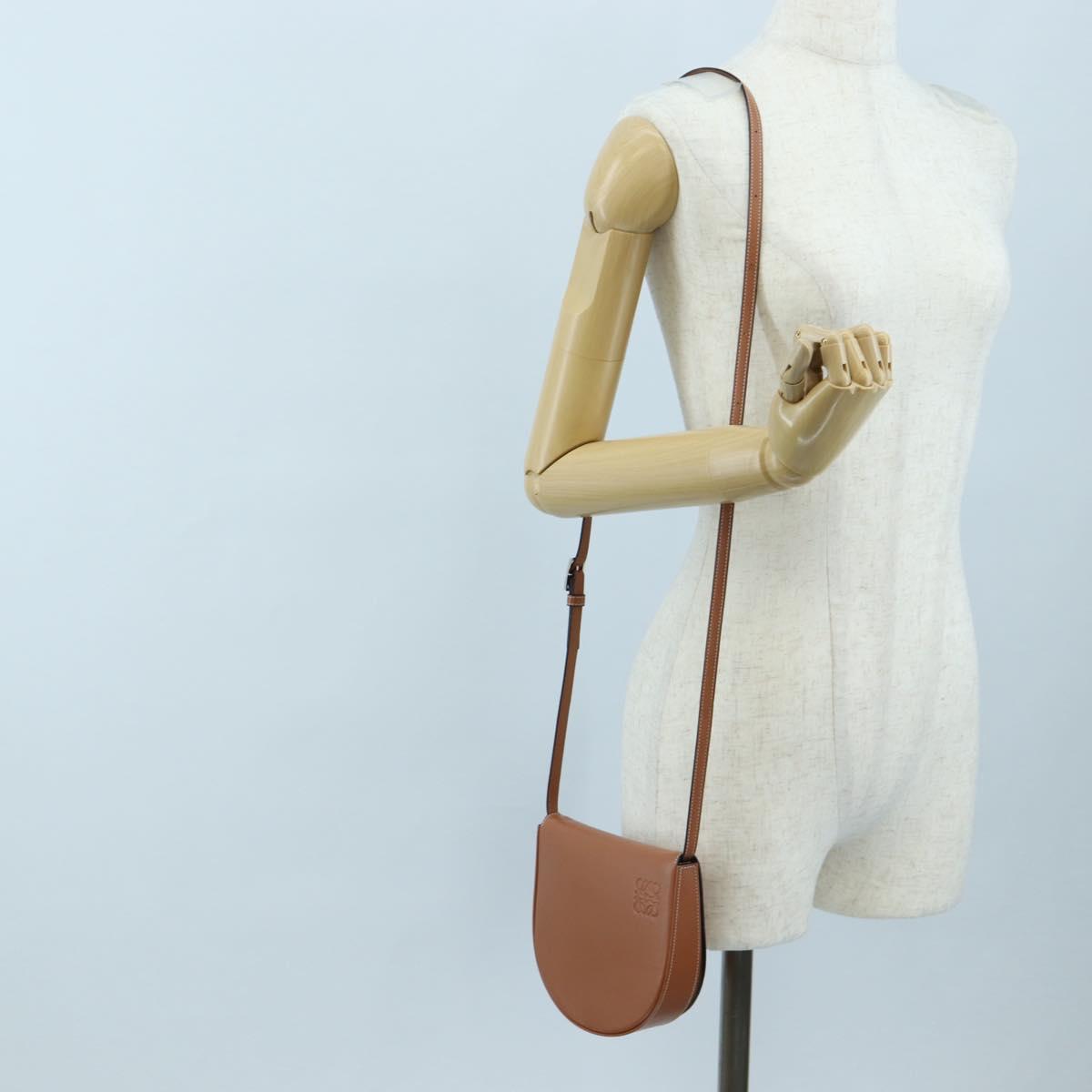 Chloe Shoulder Bag Leather Brown Silver Auth 200956V