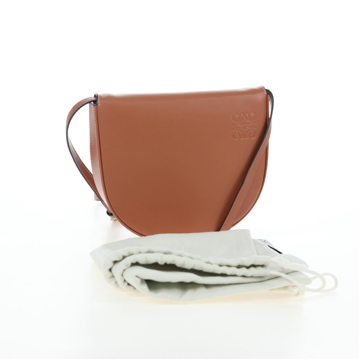 Chloe Shoulder Bag Leather Brown Silver Auth 200956V