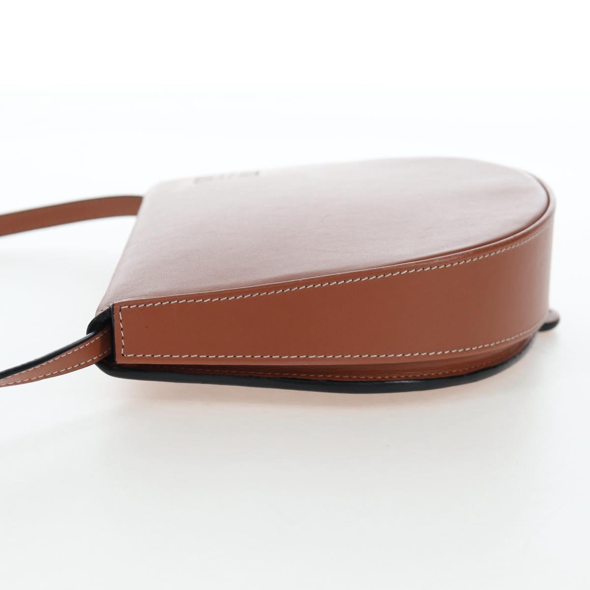 Chloe Shoulder Bag Leather Brown Silver Auth 200956V