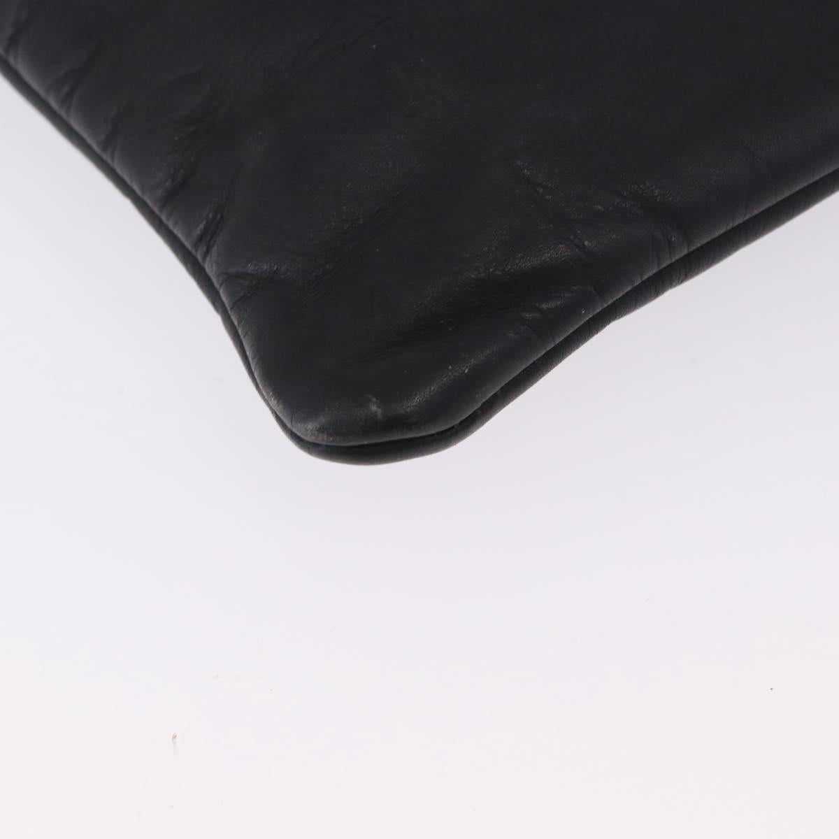 LOEWE Tote Bag Leather Black Gold Auth 200960