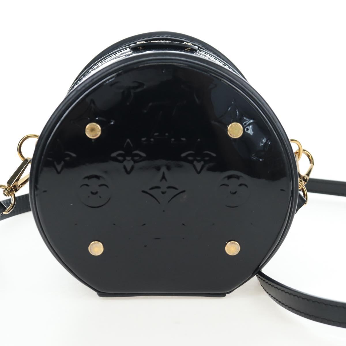 LOUIS VUITTON Monogram Vernis Cannes PM Hand Bag Black M53997 LV Auth 200965SAM