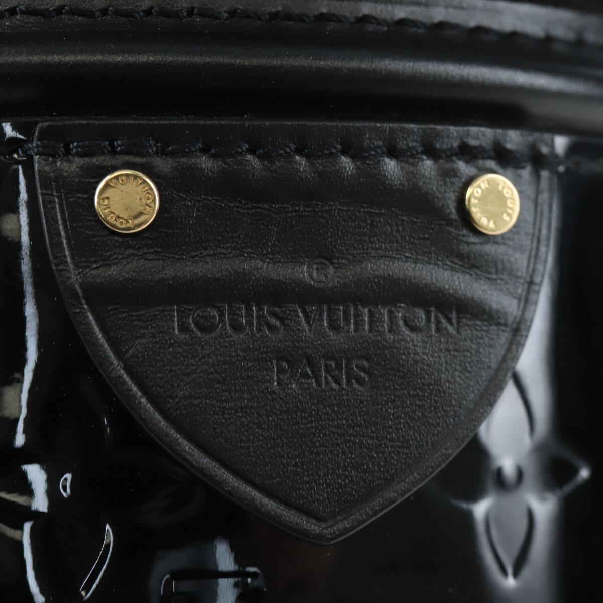 LOUIS VUITTON Monogram Vernis Cannes PM Hand Bag Black M53997 LV Auth 200965SAM