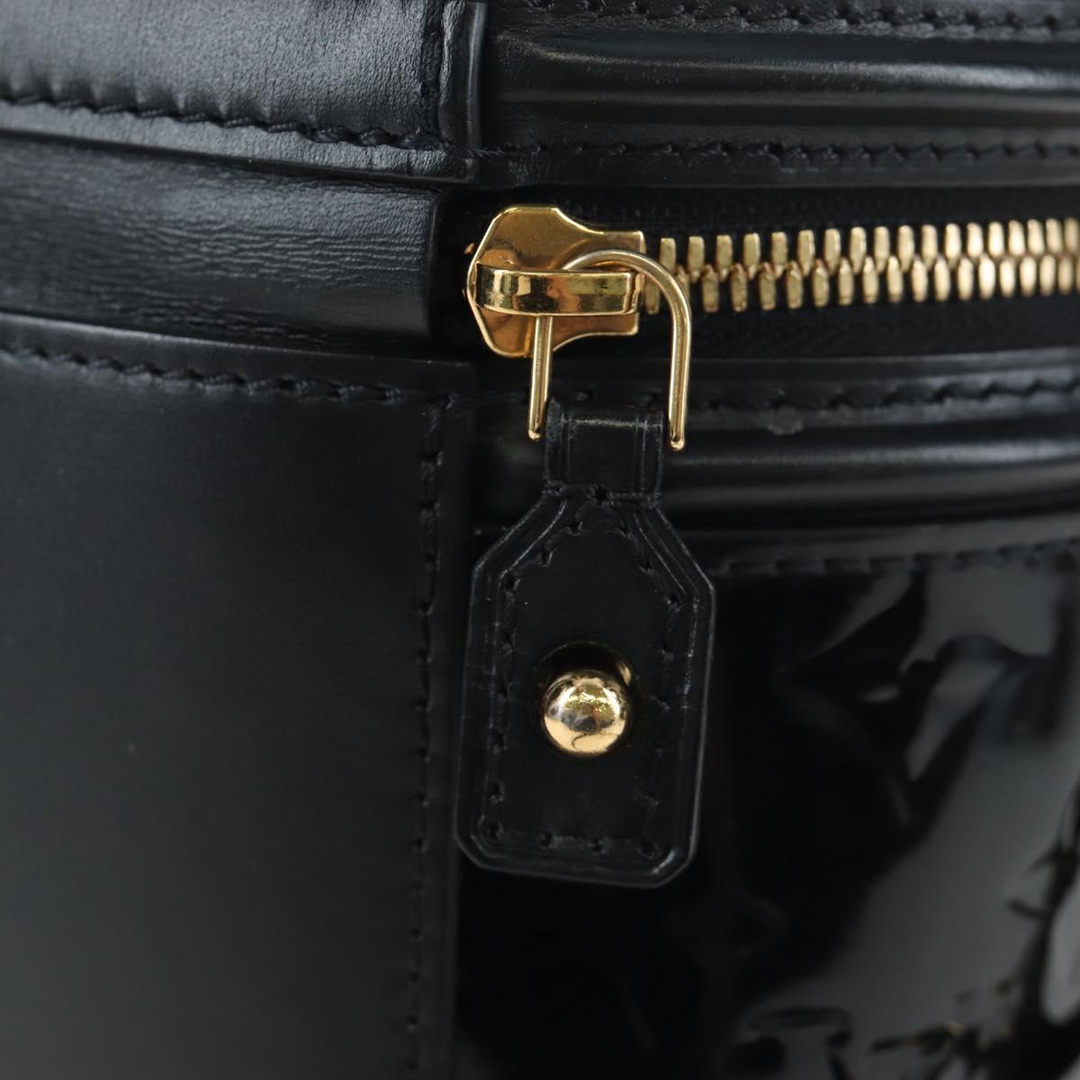 LOUIS VUITTON Monogram Vernis Cannes PM Hand Bag Black M53997 LV Auth 200965SAM