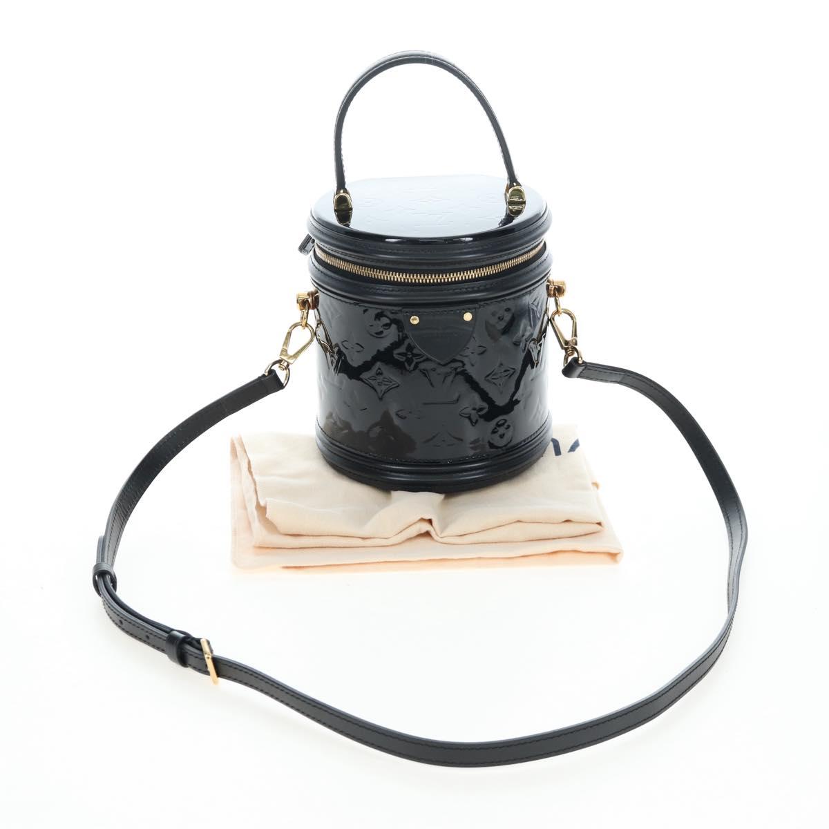 LOUIS VUITTON Monogram Vernis Cannes PM Hand Bag Black M53997 LV Auth 200965SAM