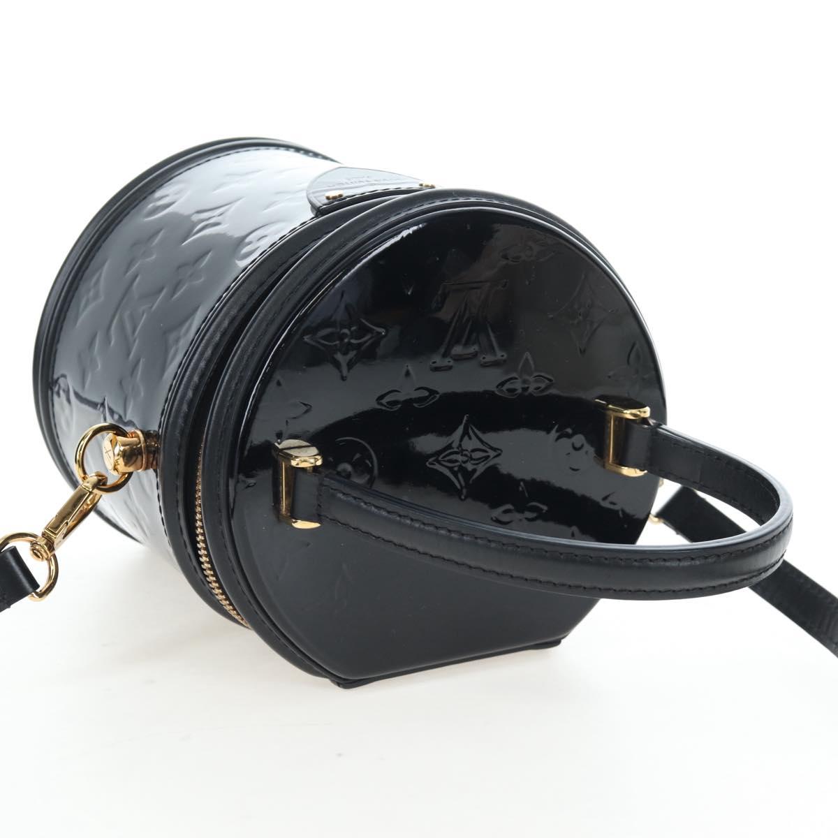 LOUIS VUITTON Monogram Vernis Cannes PM Hand Bag Black M53997 LV Auth 200965SAM