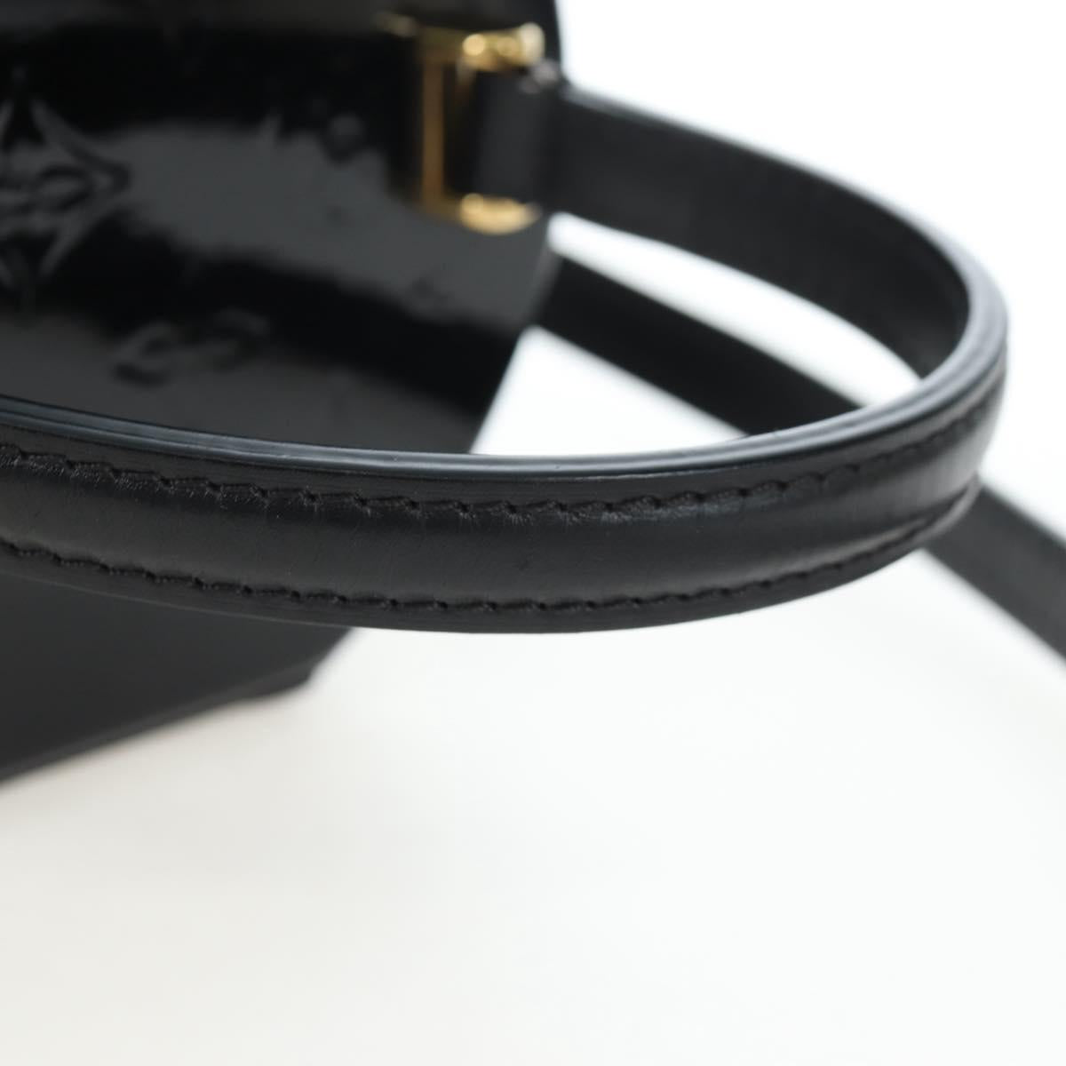 LOUIS VUITTON Monogram Vernis Cannes PM Hand Bag Black M53997 LV Auth 200965SAM