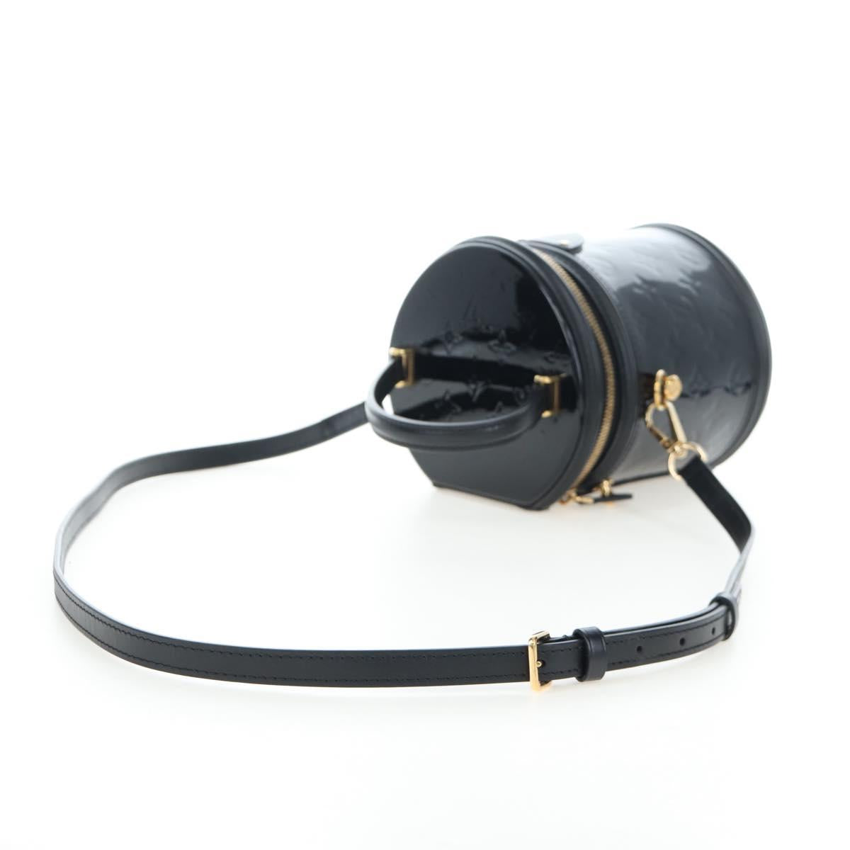 LOUIS VUITTON Monogram Vernis Cannes PM Hand Bag Black M53997 LV Auth 200965SAM