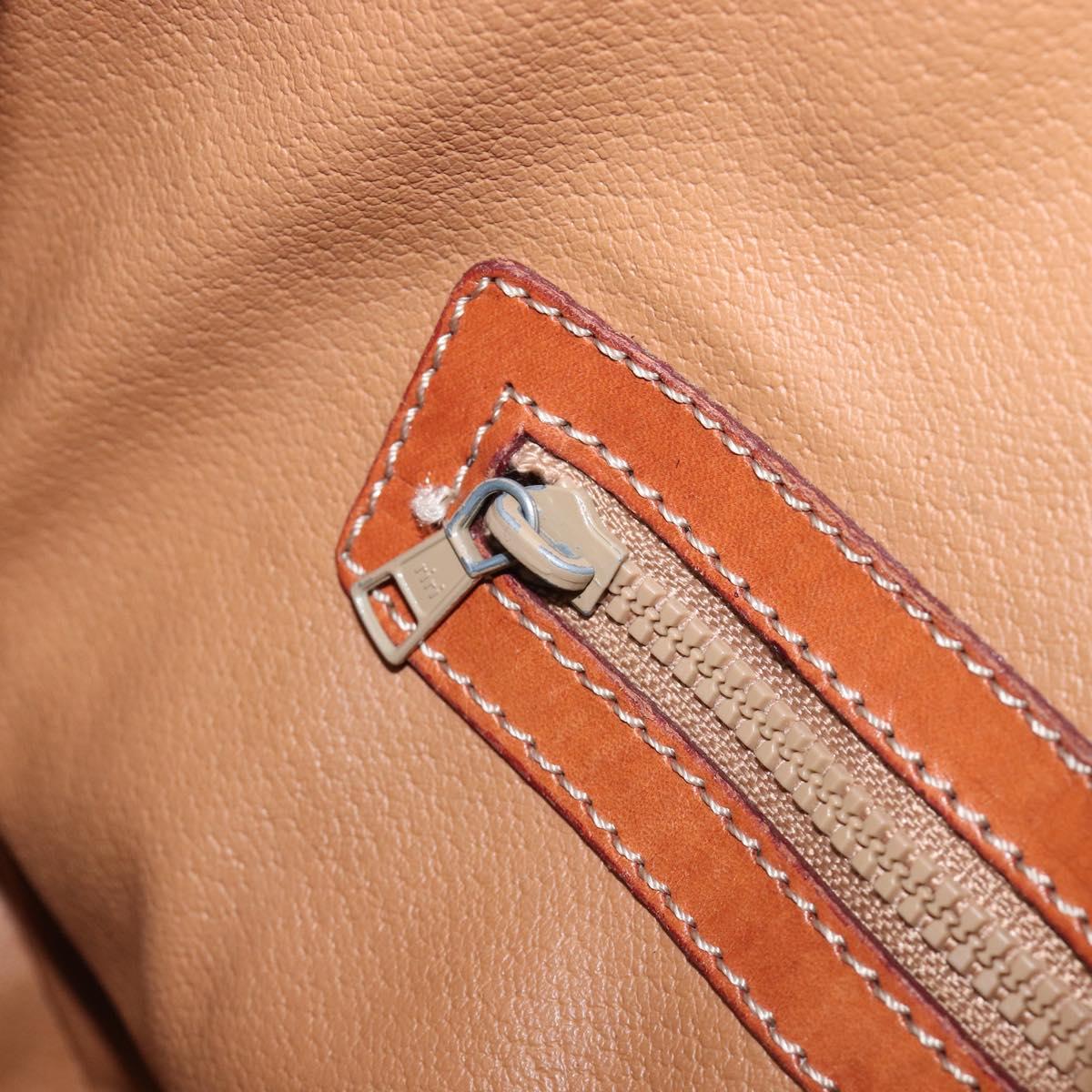 CELINE Macadam Canvas Shoulder Bag PVC Leather Brown Gold Auth 200971