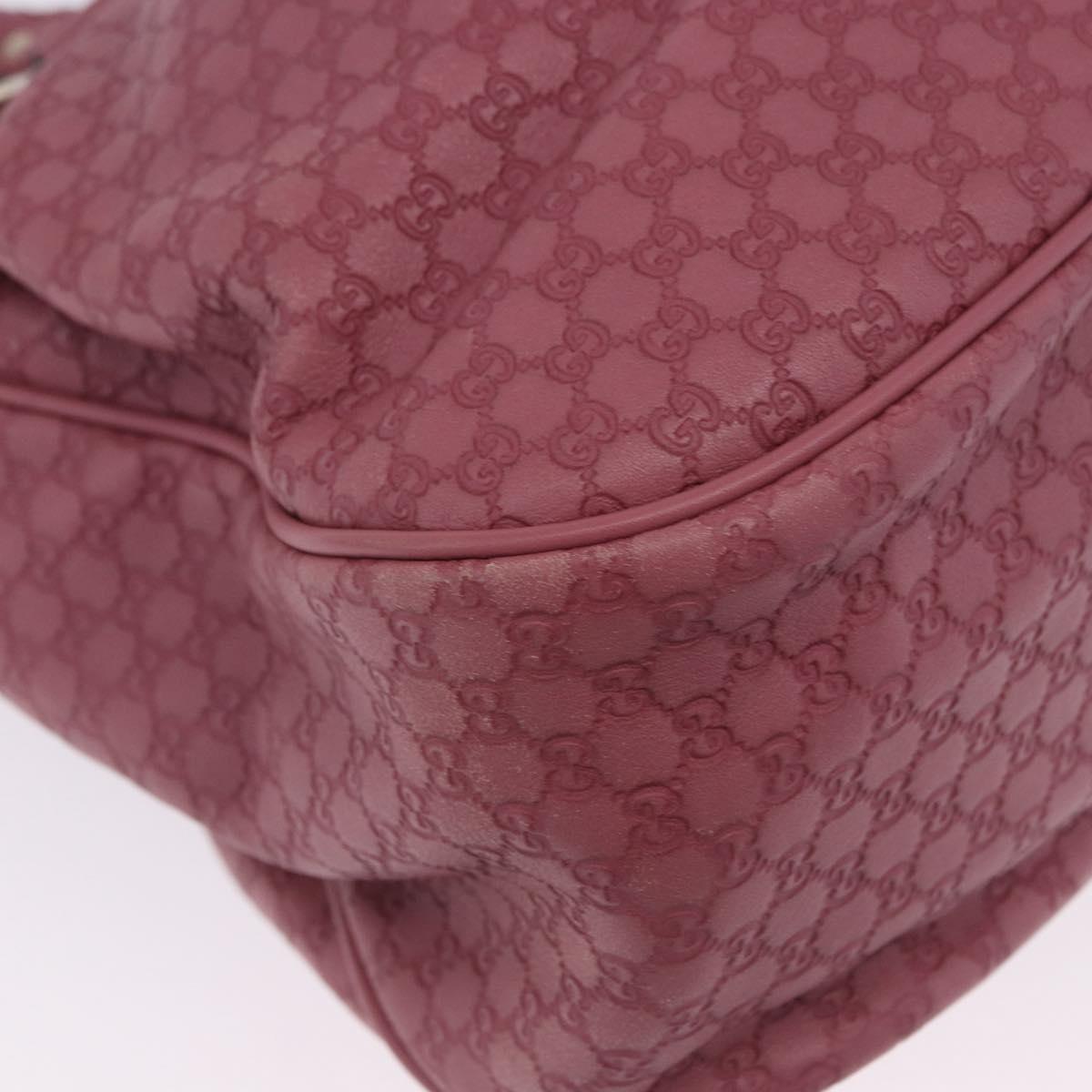 GUCCI GG Canvas Guccissima Tote Bag Leather Pink Gold 296835 Auth 200972V