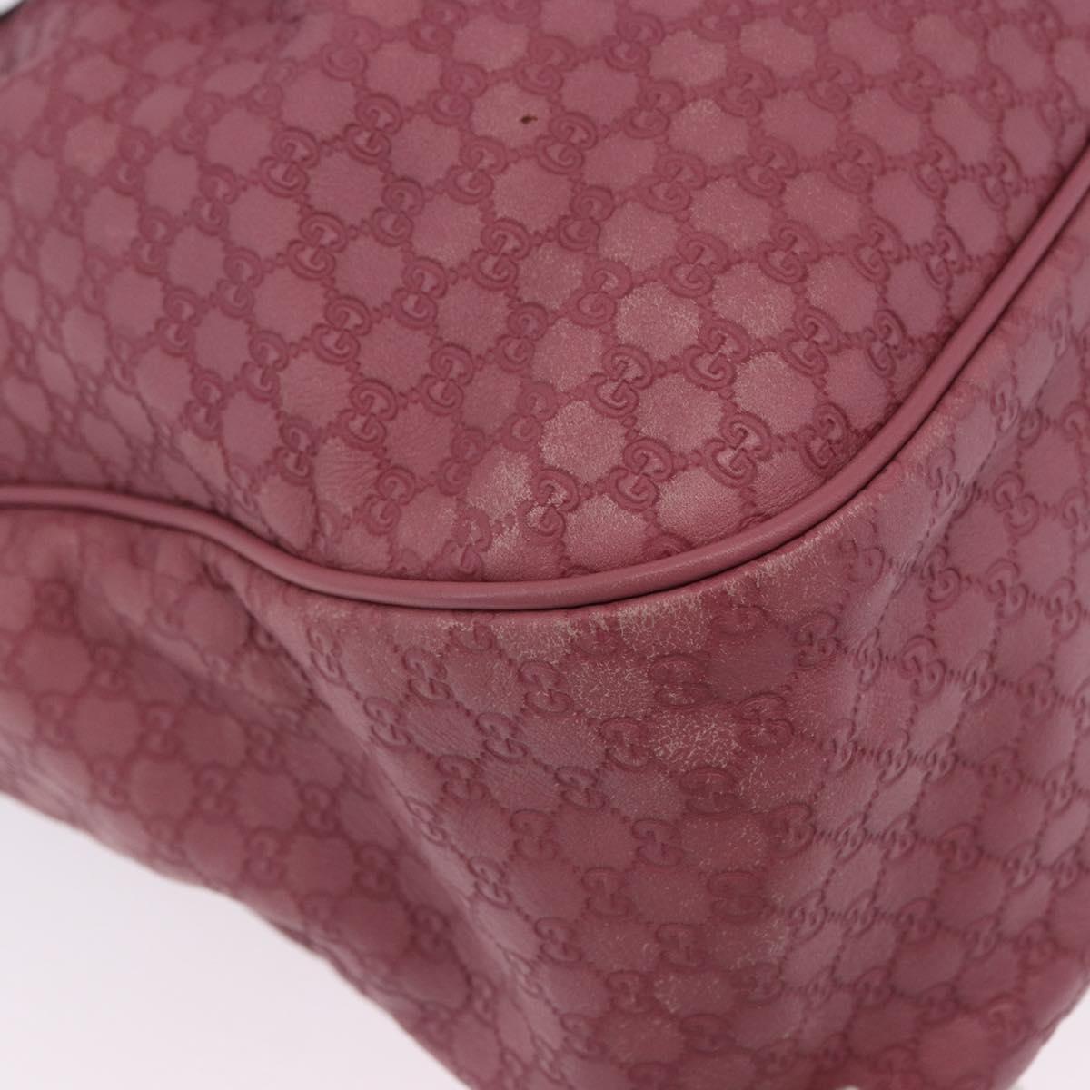 GUCCI GG Canvas Guccissima Tote Bag Leather Pink Gold 296835 Auth 200972V