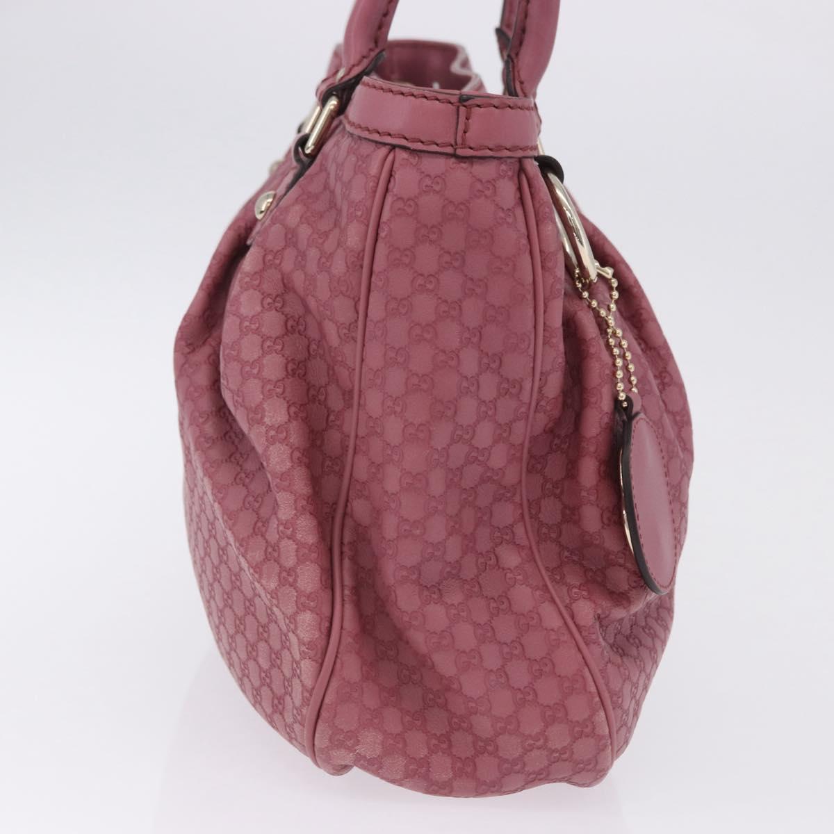 GUCCI GG Canvas Guccissima Tote Bag Leather Pink Gold 296835 Auth 200972V