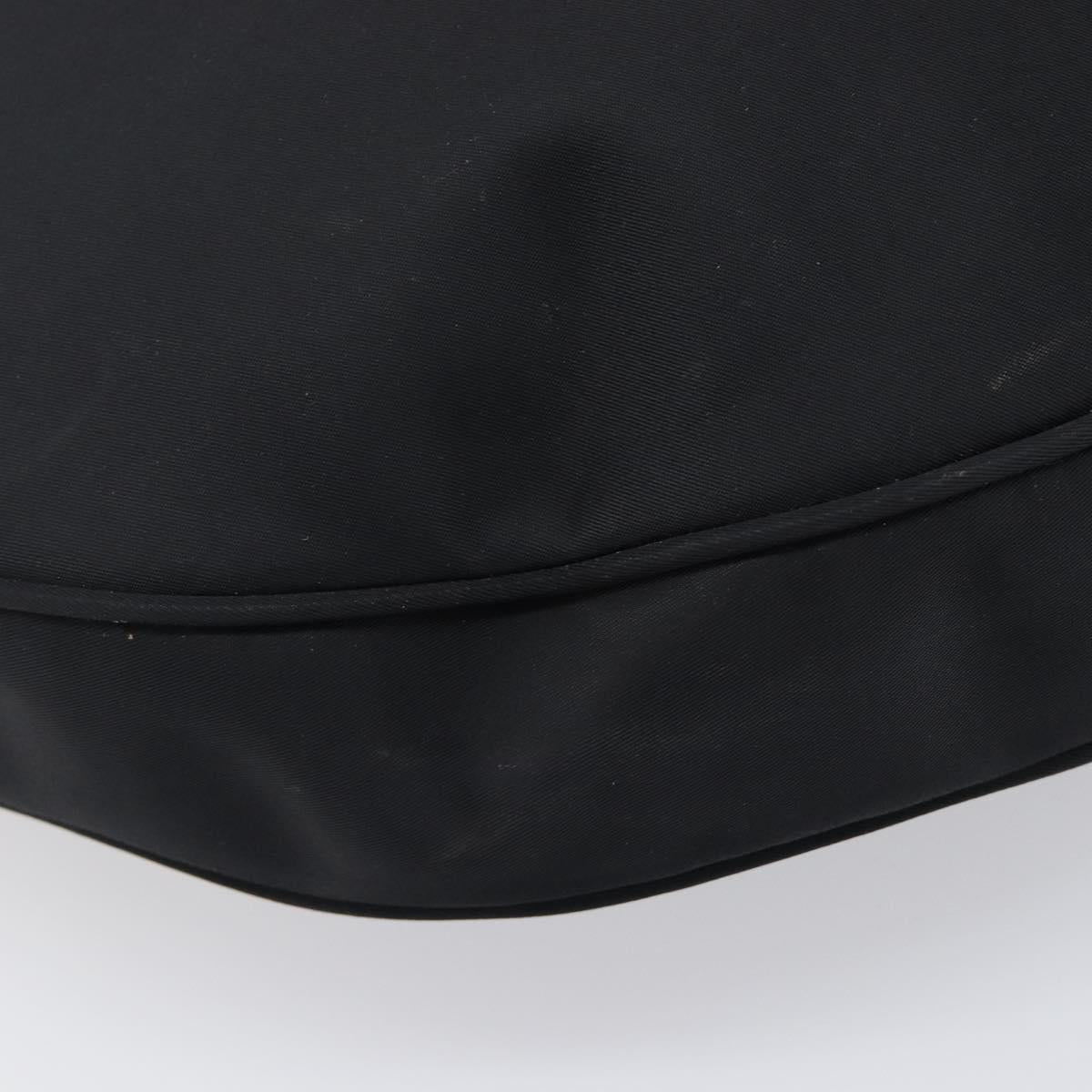 FENDI Shoulder Bag Nylon Black Silver Auth 200978