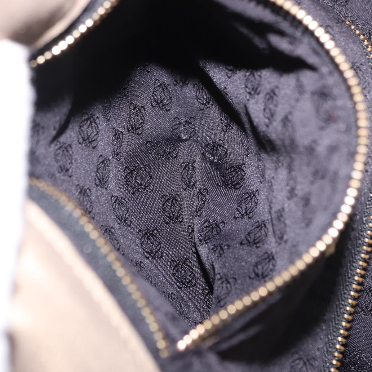 LOEWE Hand Bag Leather Gold Auth 200979