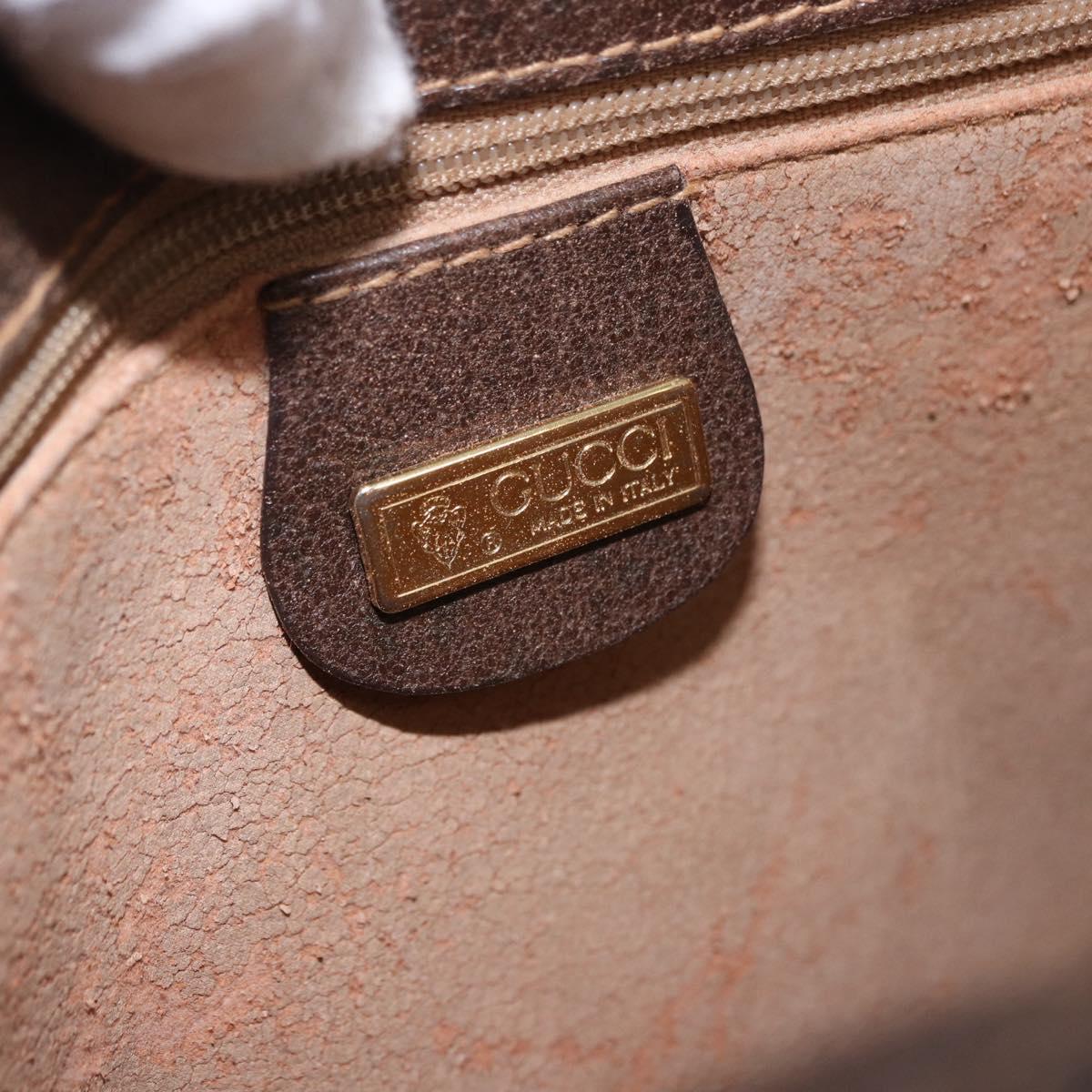 GUCCI GG Supreme Web Sherry Line Bag PVC Beige Gold 001 104 0551 Auth 200981