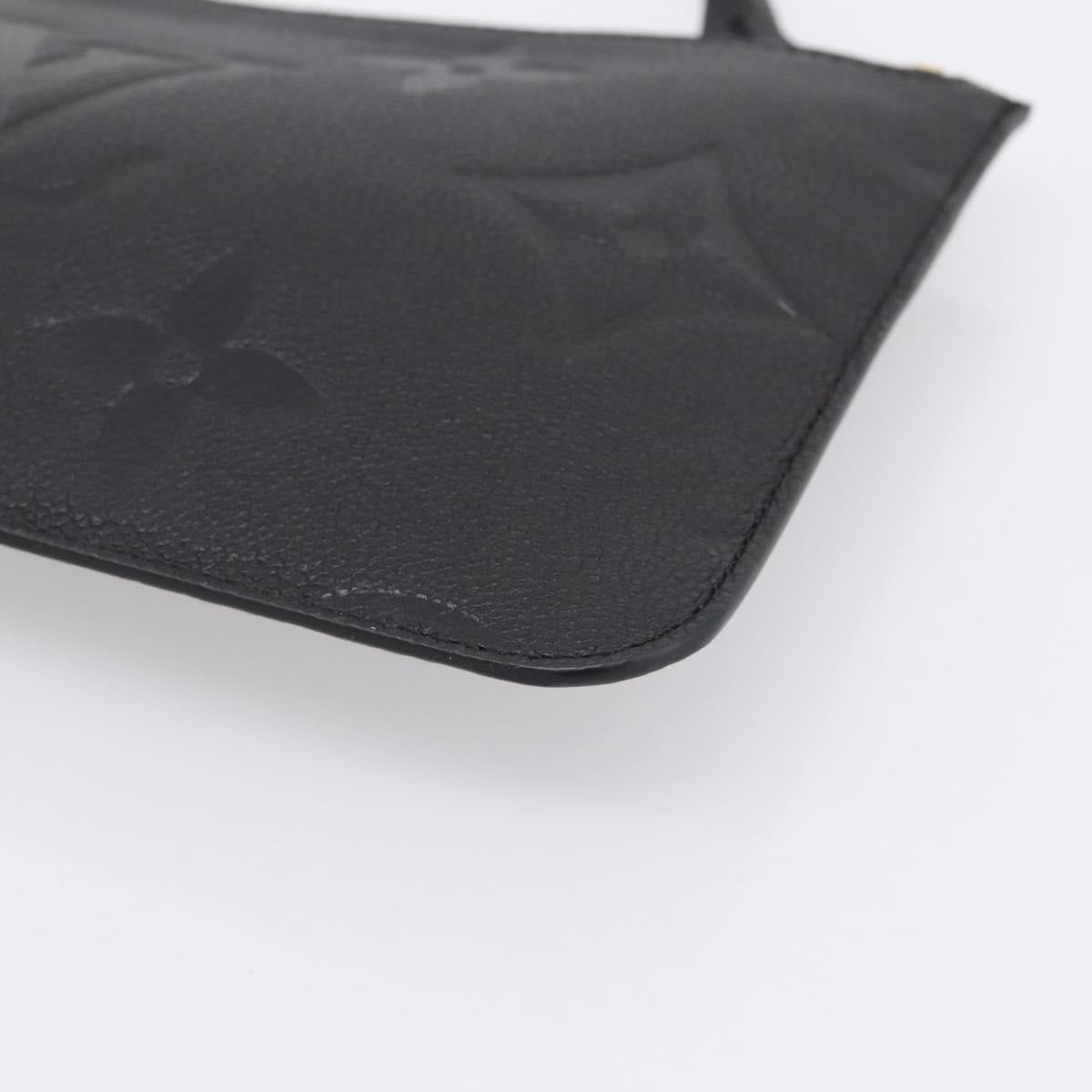 LOUIS VUITTON Monogram Empreinte Neverfull MM Pouch Pouch Black LV Auth 200982V