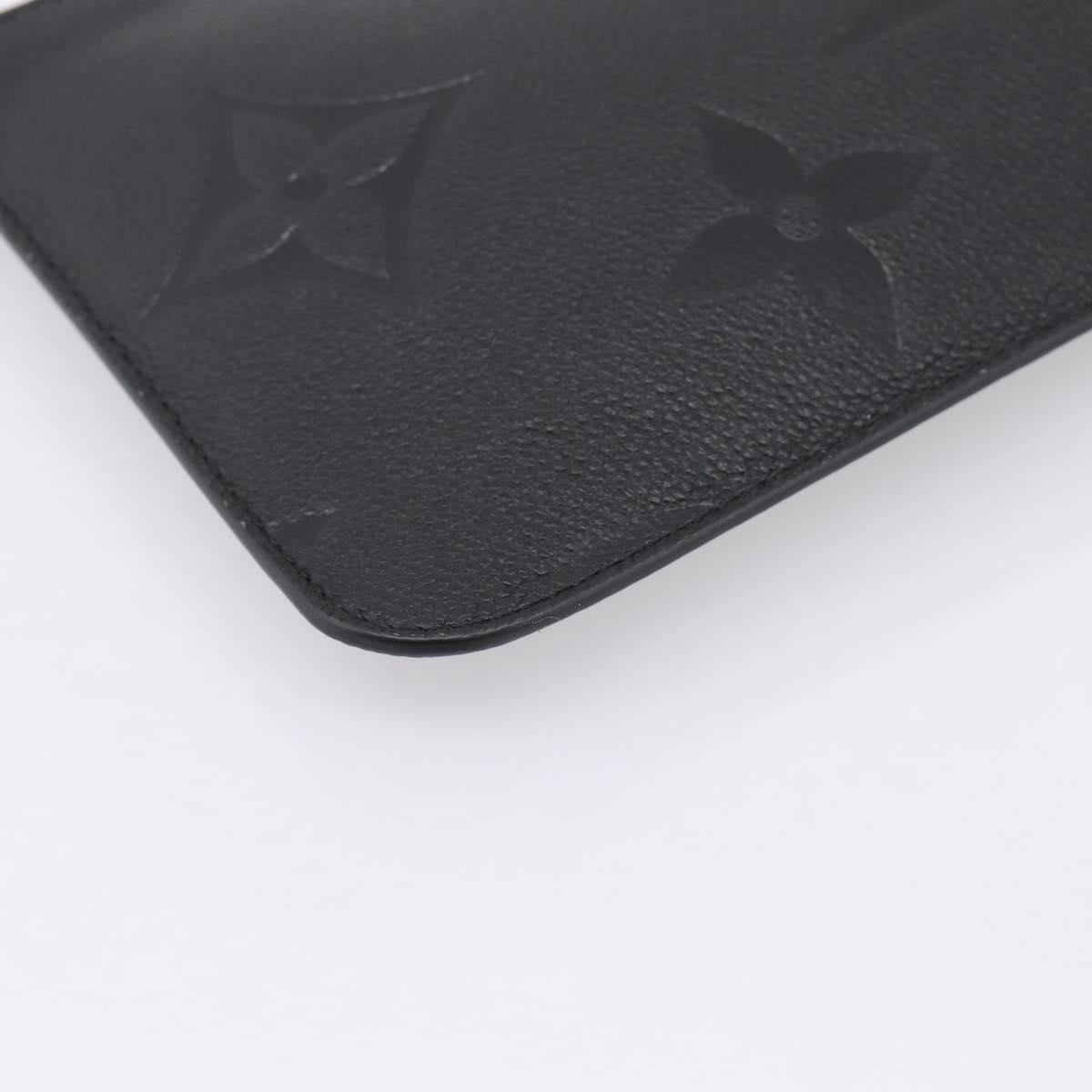 LOUIS VUITTON Monogram Empreinte Neverfull MM Pouch Pouch Black LV Auth 200982V