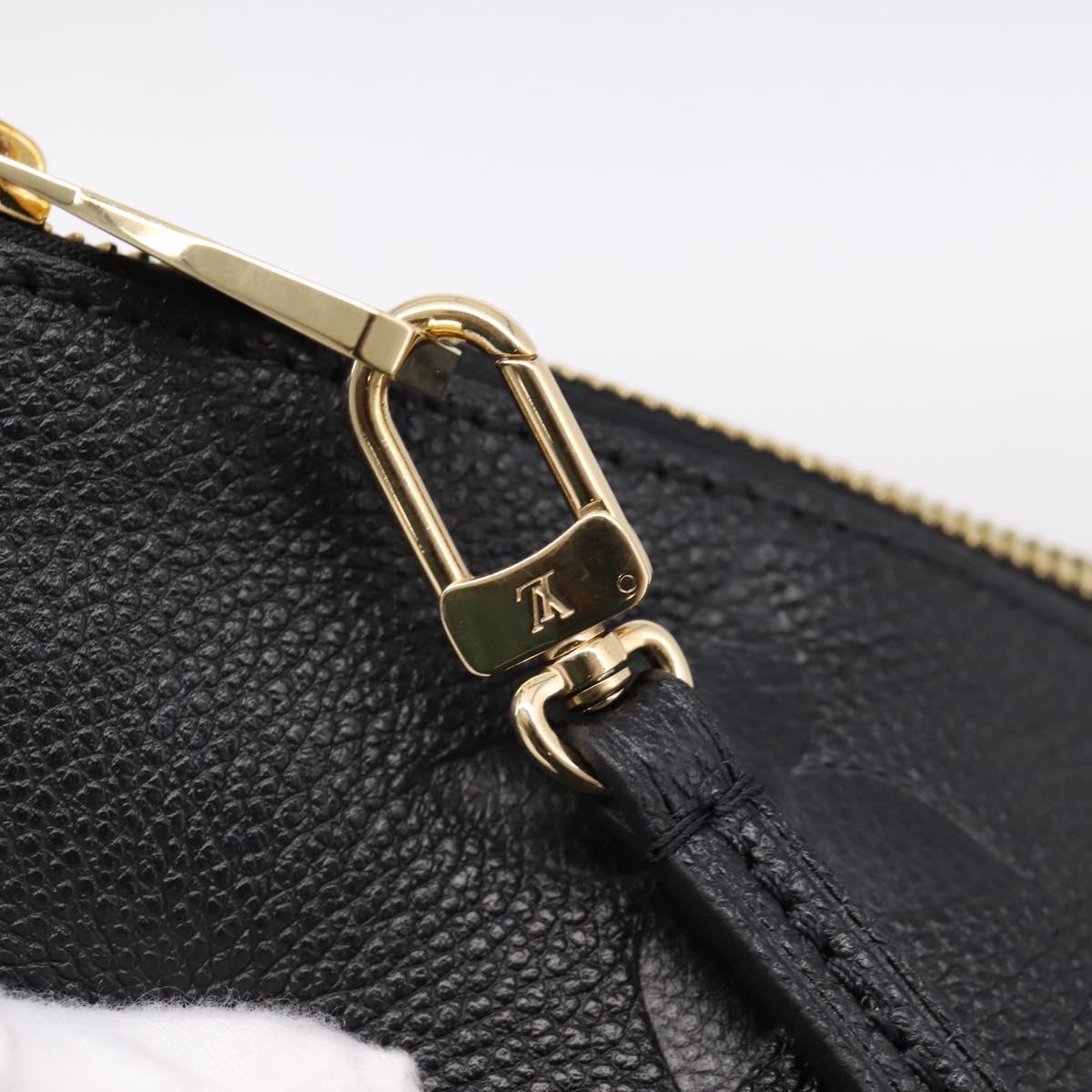 LOUIS VUITTON Monogram Empreinte Neverfull MM Pouch Pouch Black LV Auth 200982V