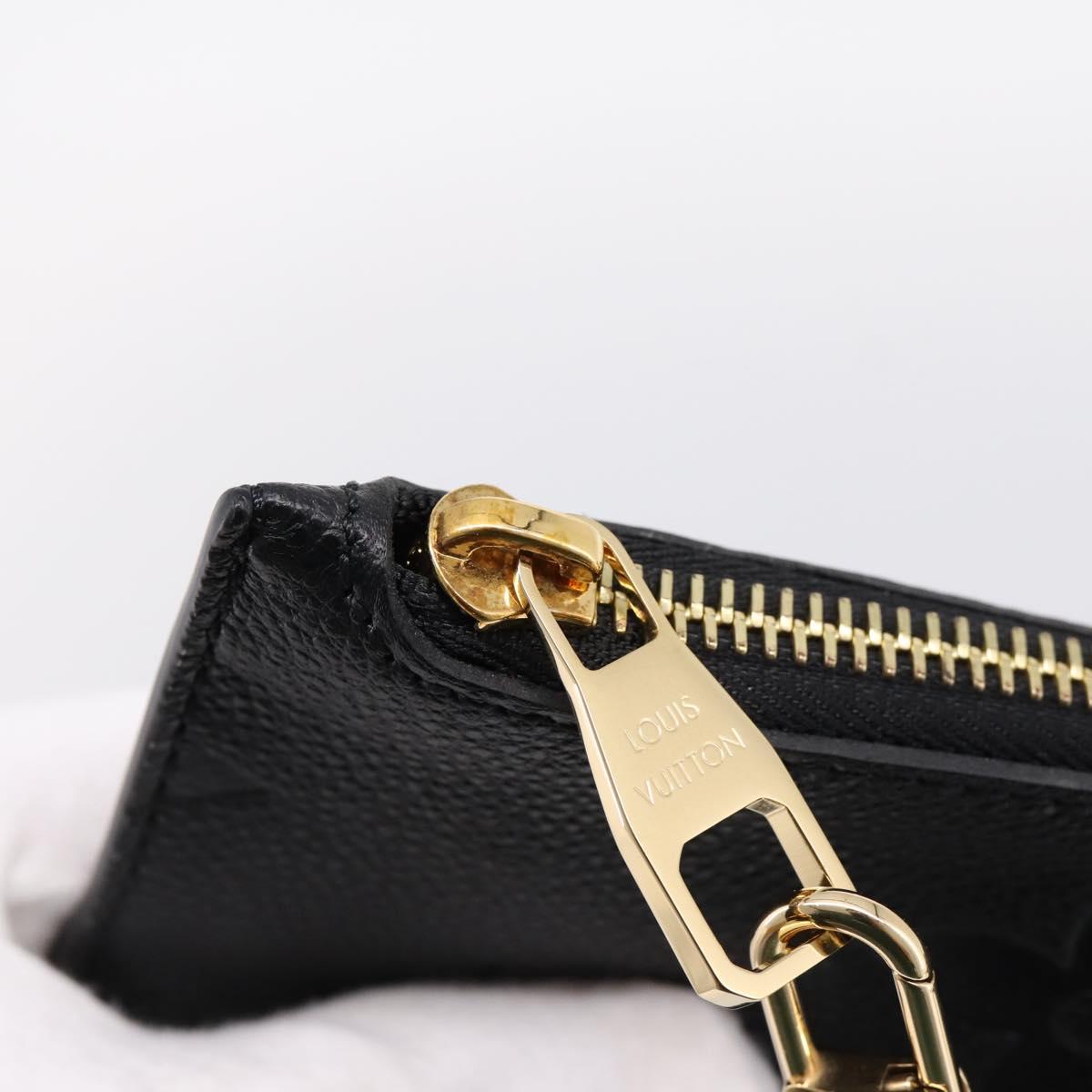 LOUIS VUITTON Monogram Empreinte Neverfull MM Pouch Pouch Black LV Auth 200982V
