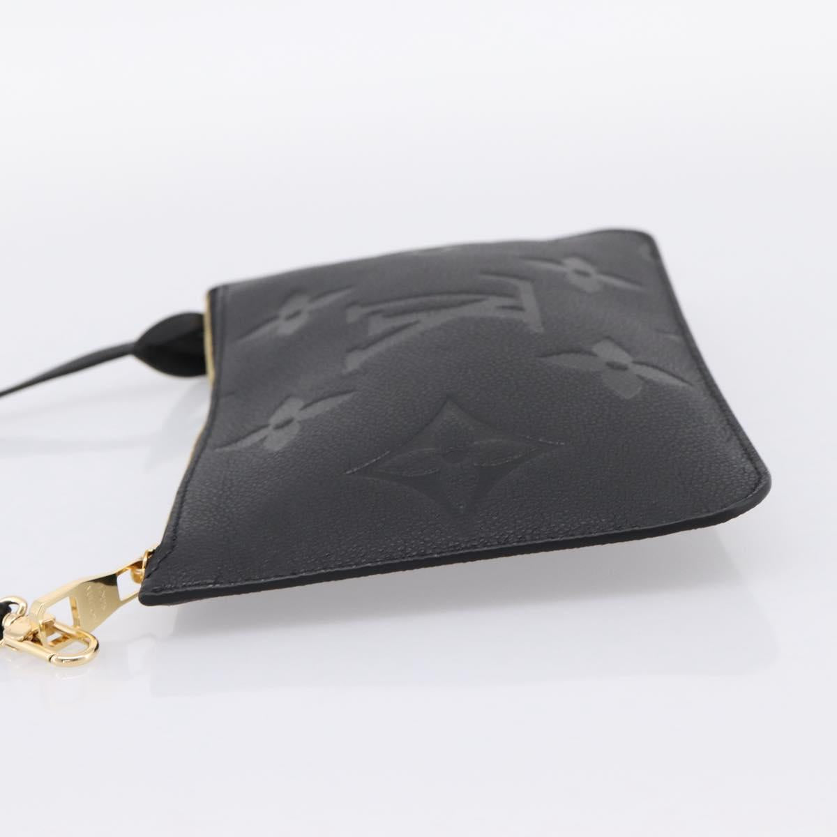 LOUIS VUITTON Monogram Empreinte Neverfull MM Pouch Pouch Black LV Auth 200982V