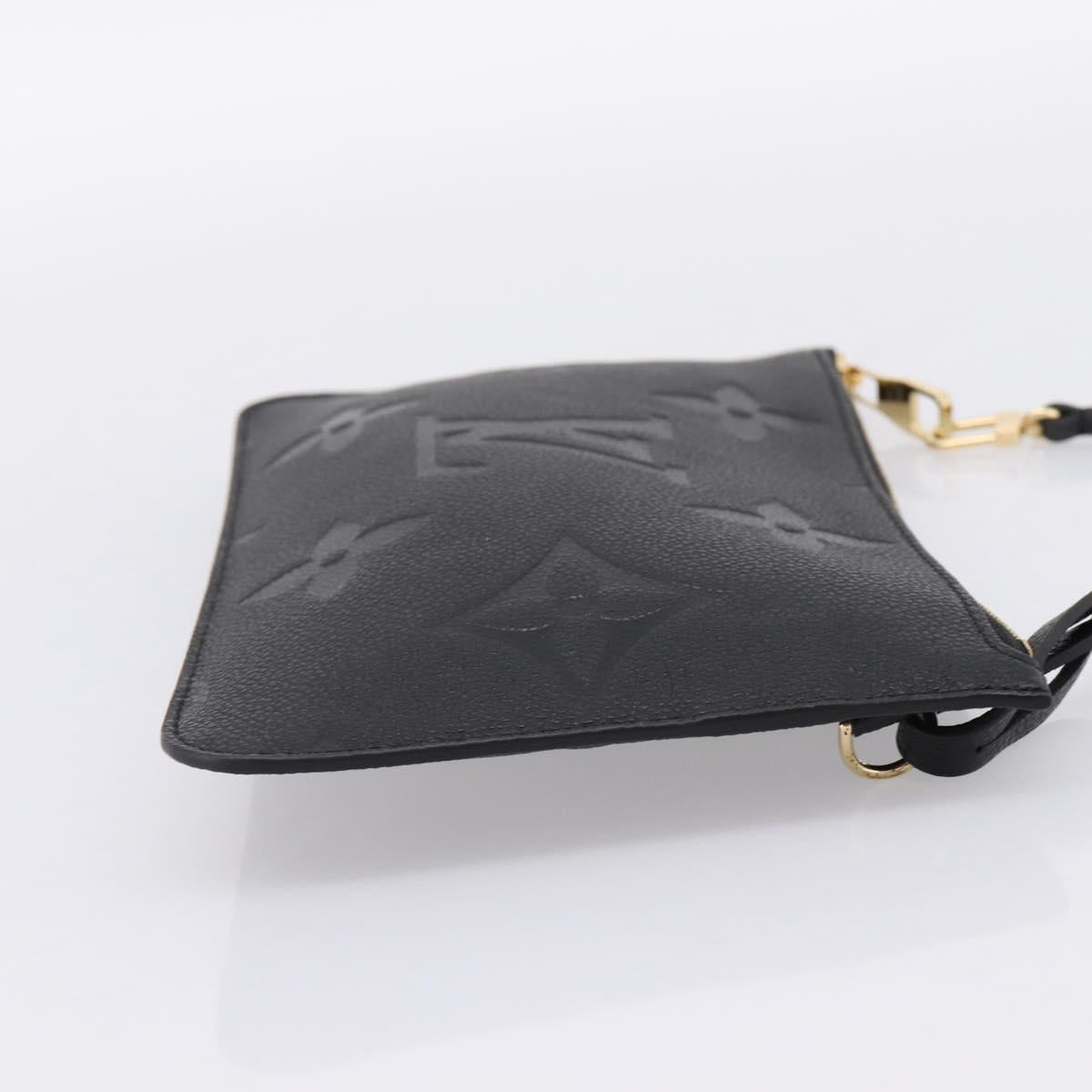 LOUIS VUITTON Monogram Empreinte Neverfull MM Pouch Pouch Black LV Auth 200982V