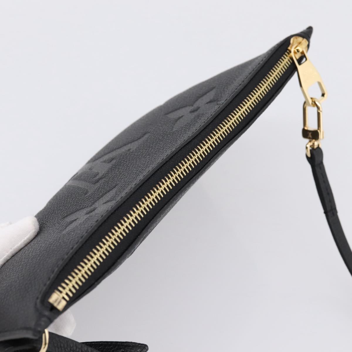 LOUIS VUITTON Monogram Empreinte Neverfull MM Pouch Pouch Black LV Auth 200982V