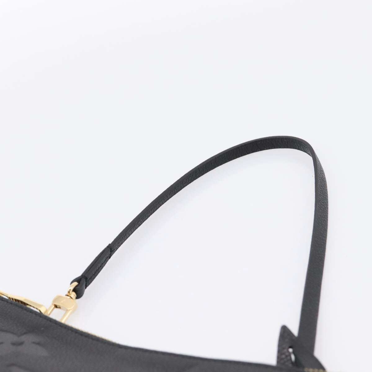 LOUIS VUITTON Monogram Empreinte Neverfull MM Pouch Pouch Black LV Auth 200982V