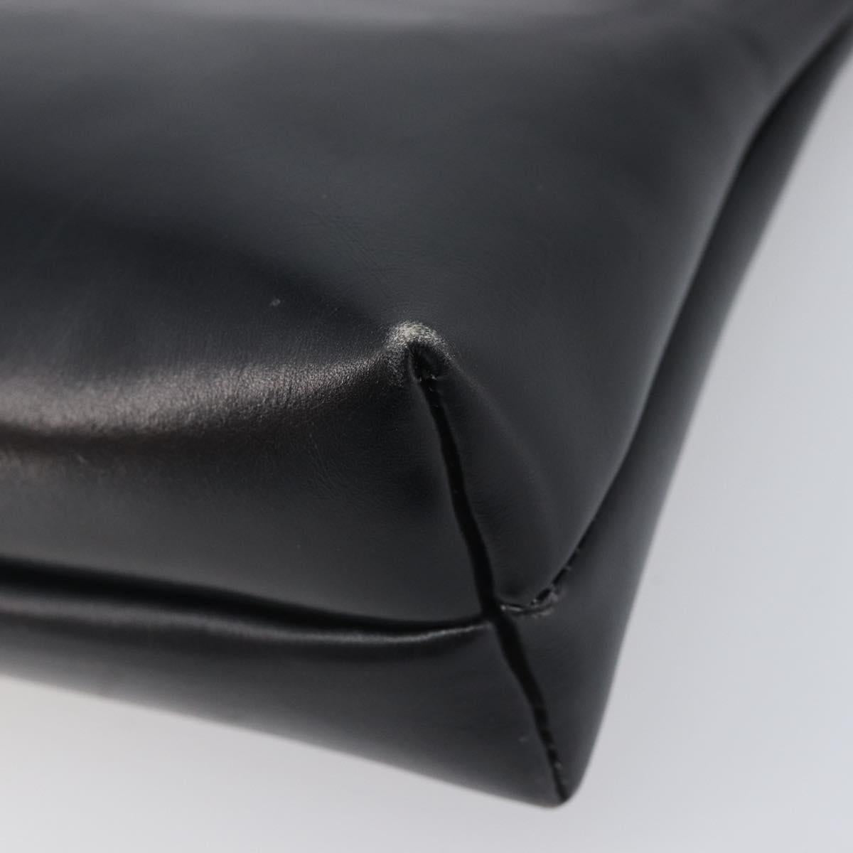 Salvatore Ferragamo Vala Shoulder Bag Leather Black Gold Auth 200983