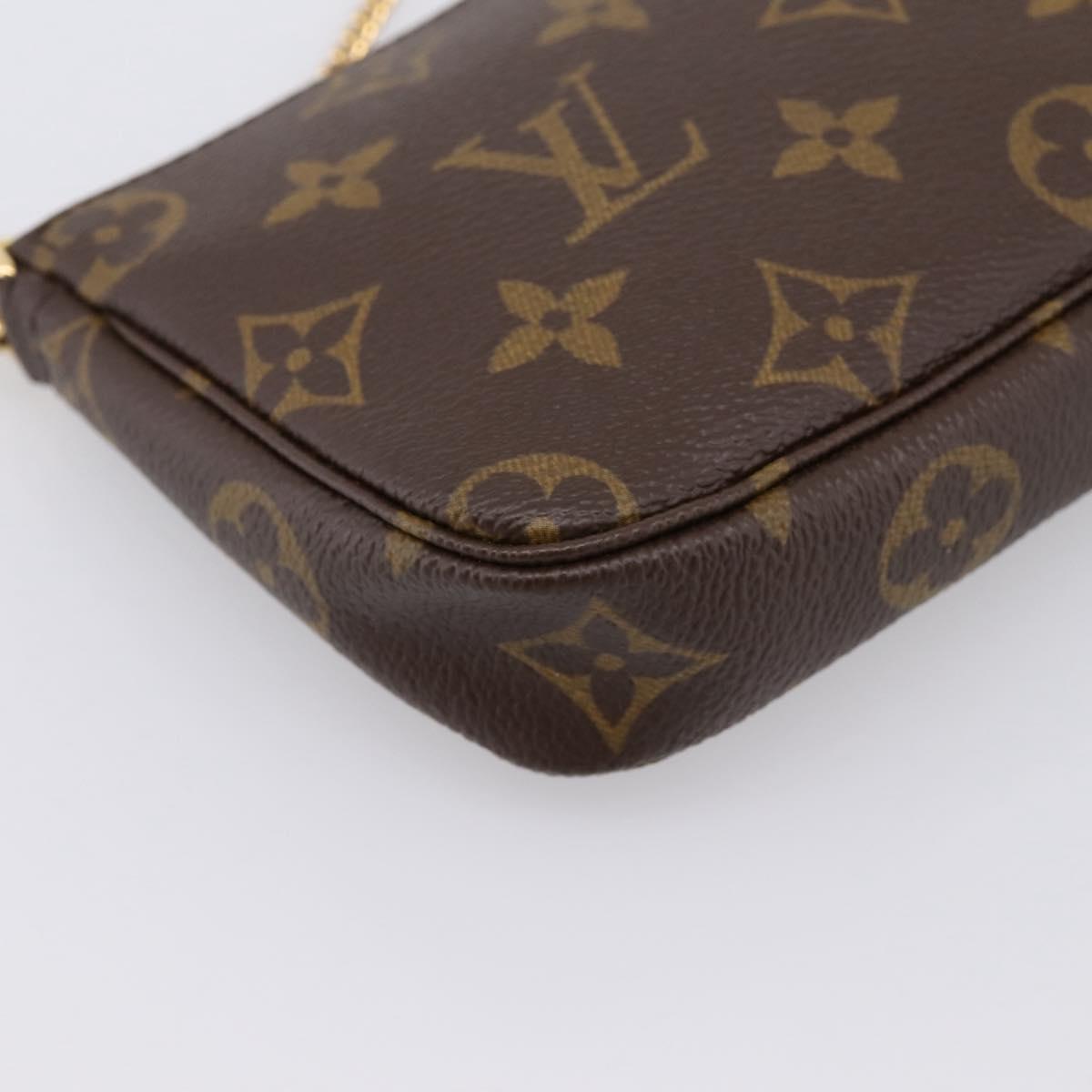 LOUIS VUITTON Monogram Mini Pochette Accessoires Pouch N41667 LV Auth 200984V