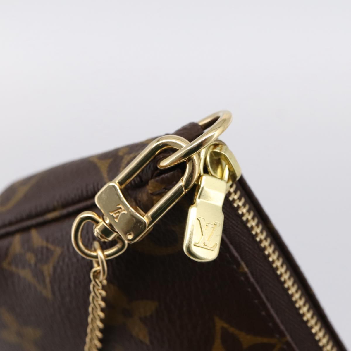 LOUIS VUITTON Monogram Mini Pochette Accessoires Pouch N41667 LV Auth 200984V