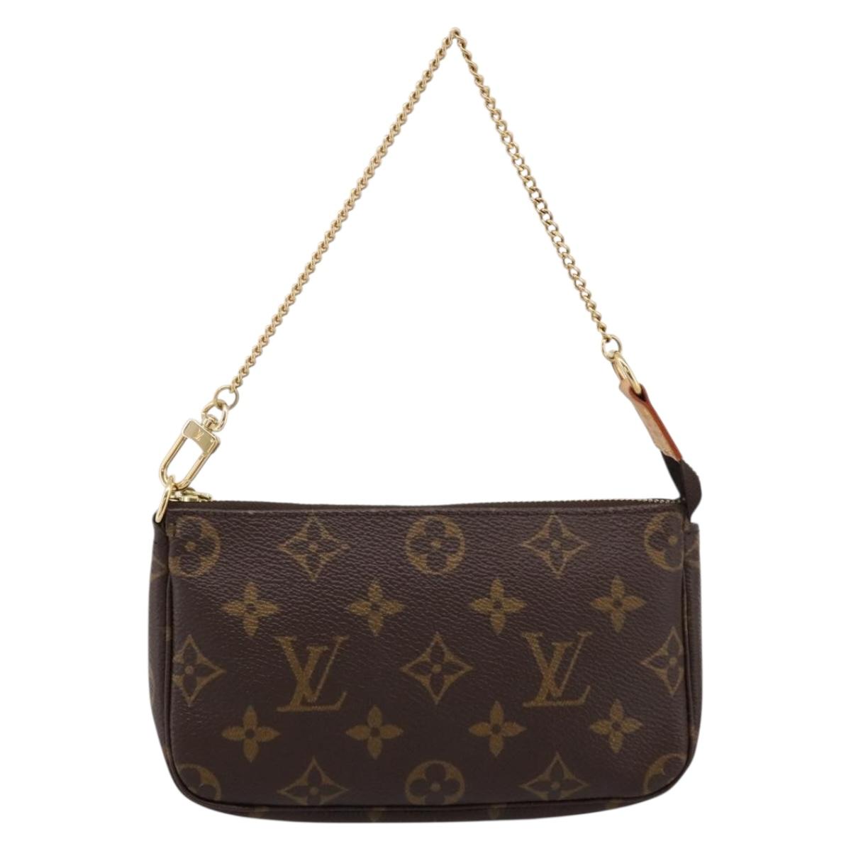 LOUIS VUITTON Monogram Mini Pochette Accessoires Pouch N41667 LV Auth 200984V