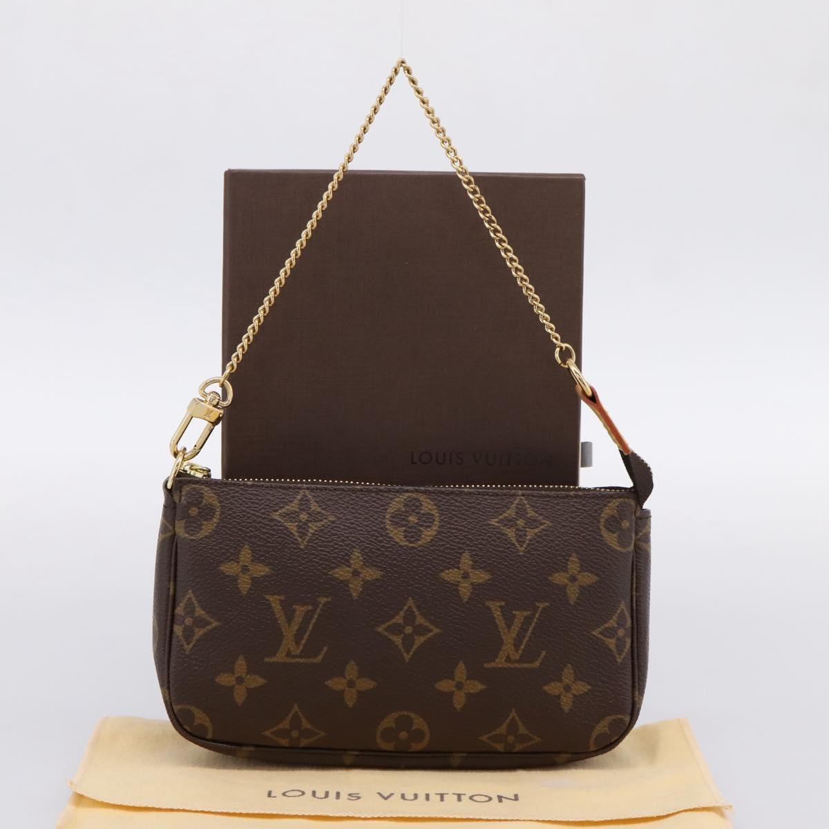 LOUIS VUITTON Monogram Mini Pochette Accessoires Pouch N41667 LV Auth 200984V