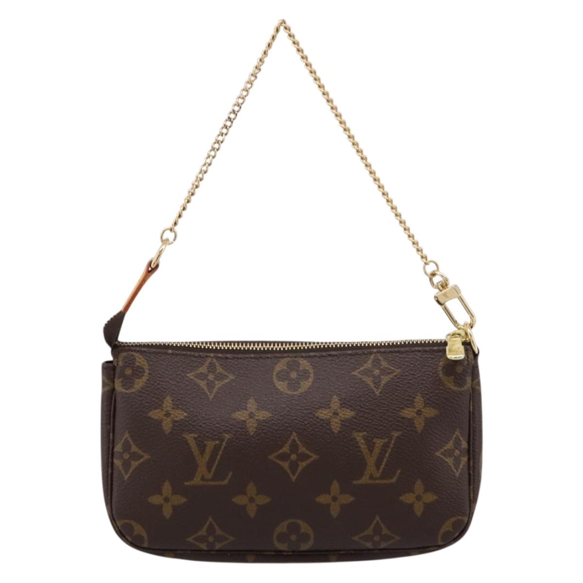 LOUIS VUITTON Monogram Mini Pochette Accessoires Pouch N41667 LV Auth 200984V