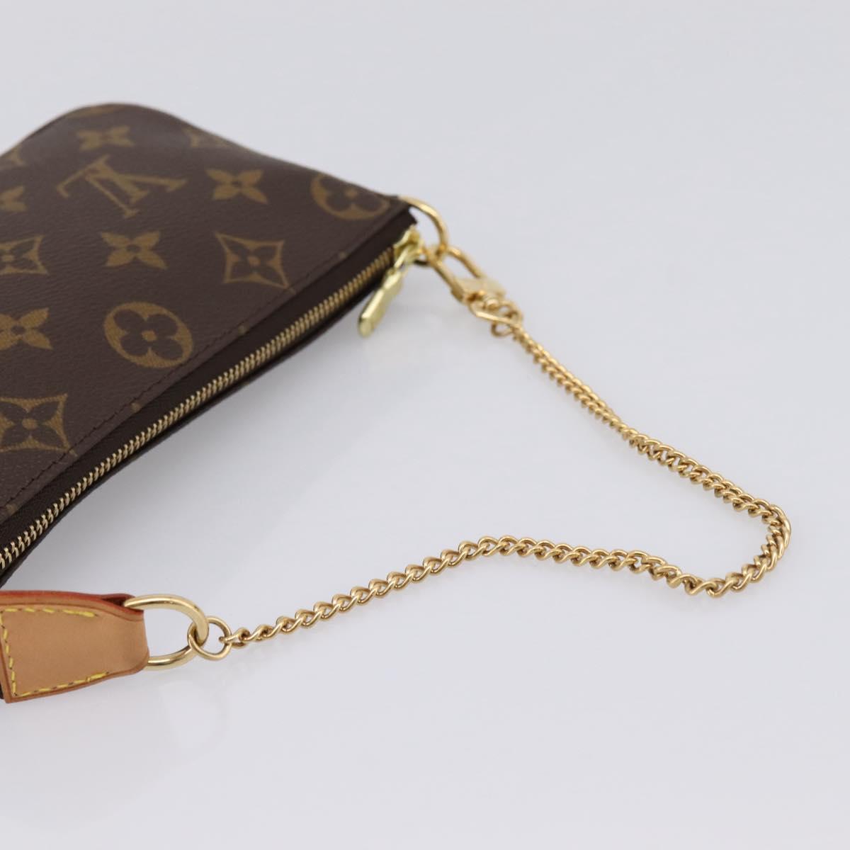 LOUIS VUITTON Monogram Mini Pochette Accessoires Pouch N41667 LV Auth 200984V