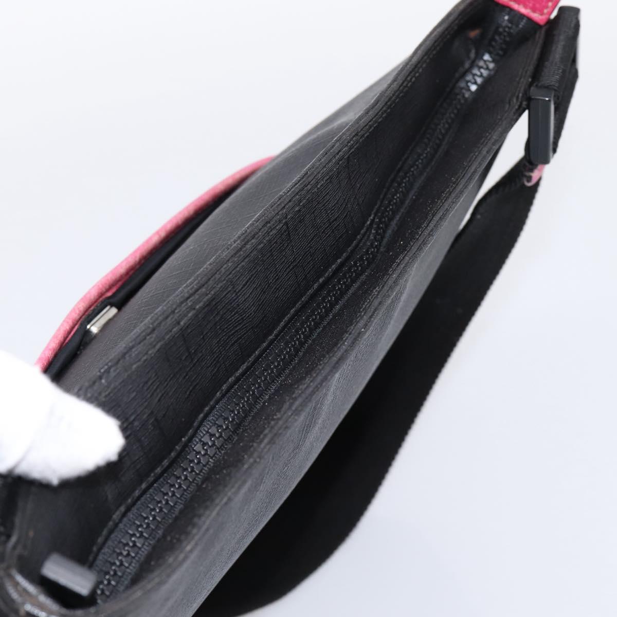 GUCCI Shoulder Bag PVC Black Silver 162904 Auth 200985V