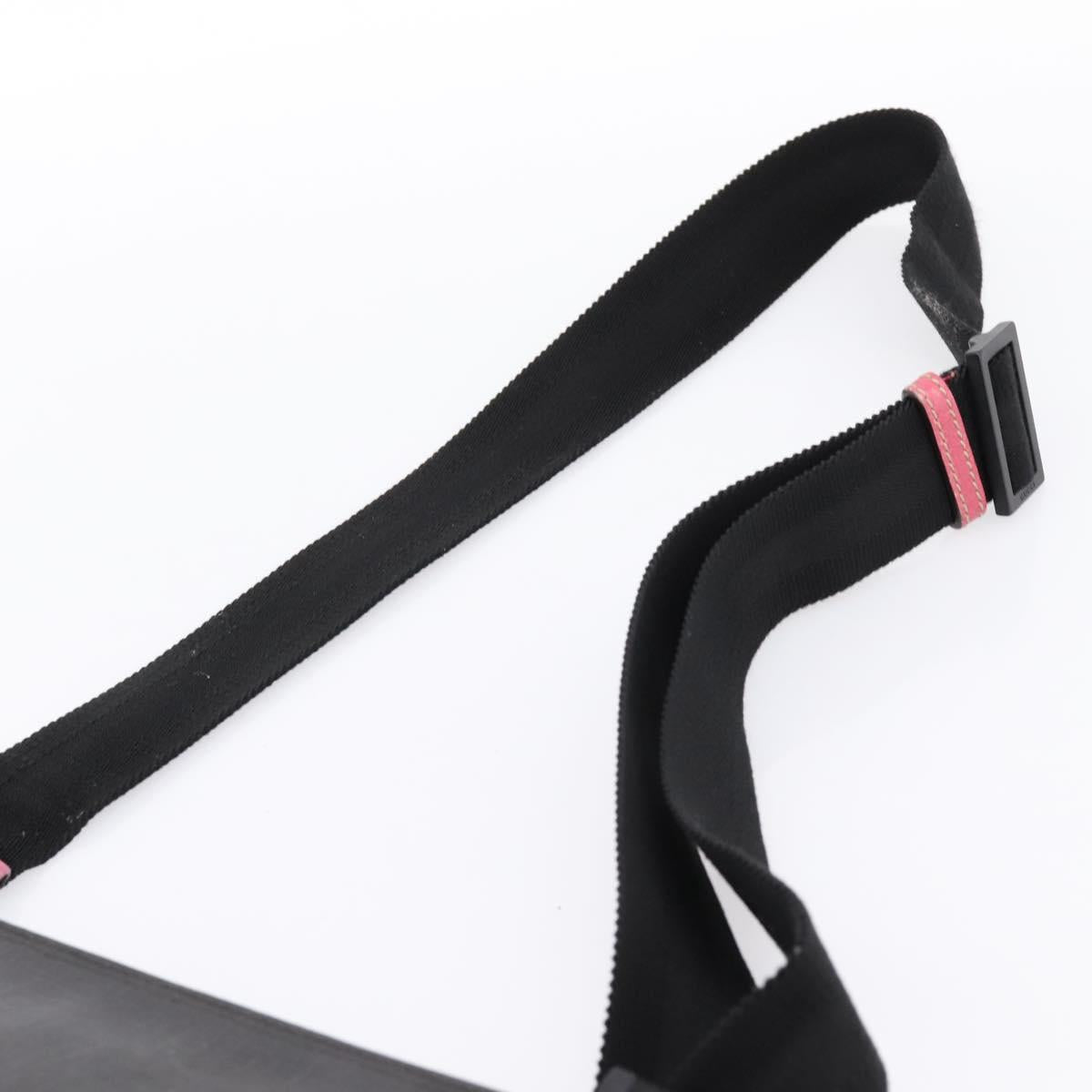 GUCCI Shoulder Bag PVC Black Silver 162904 Auth 200985V