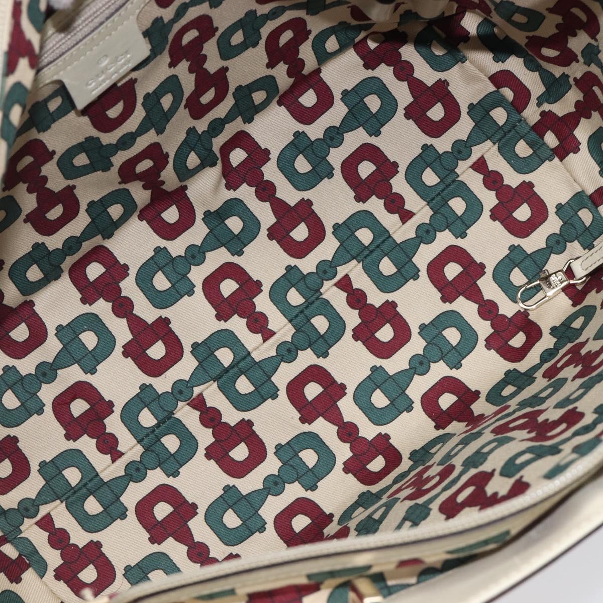 GUCCI GG Canvas Guccissima Tote Bag Leather Ivory Gold 145993 Auth 200986V