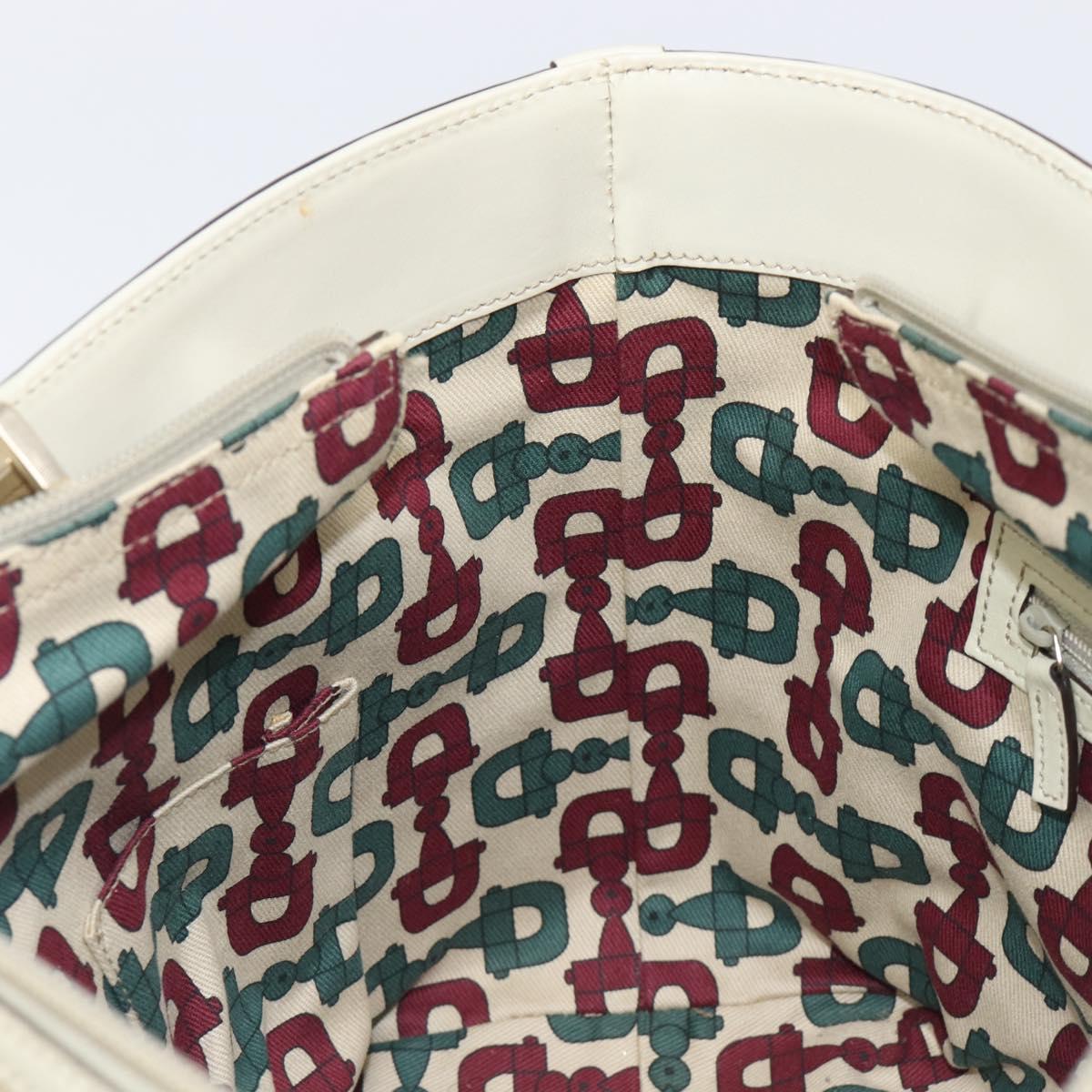 GUCCI GG Canvas Guccissima Tote Bag Leather Ivory Gold 145993 Auth 200986V